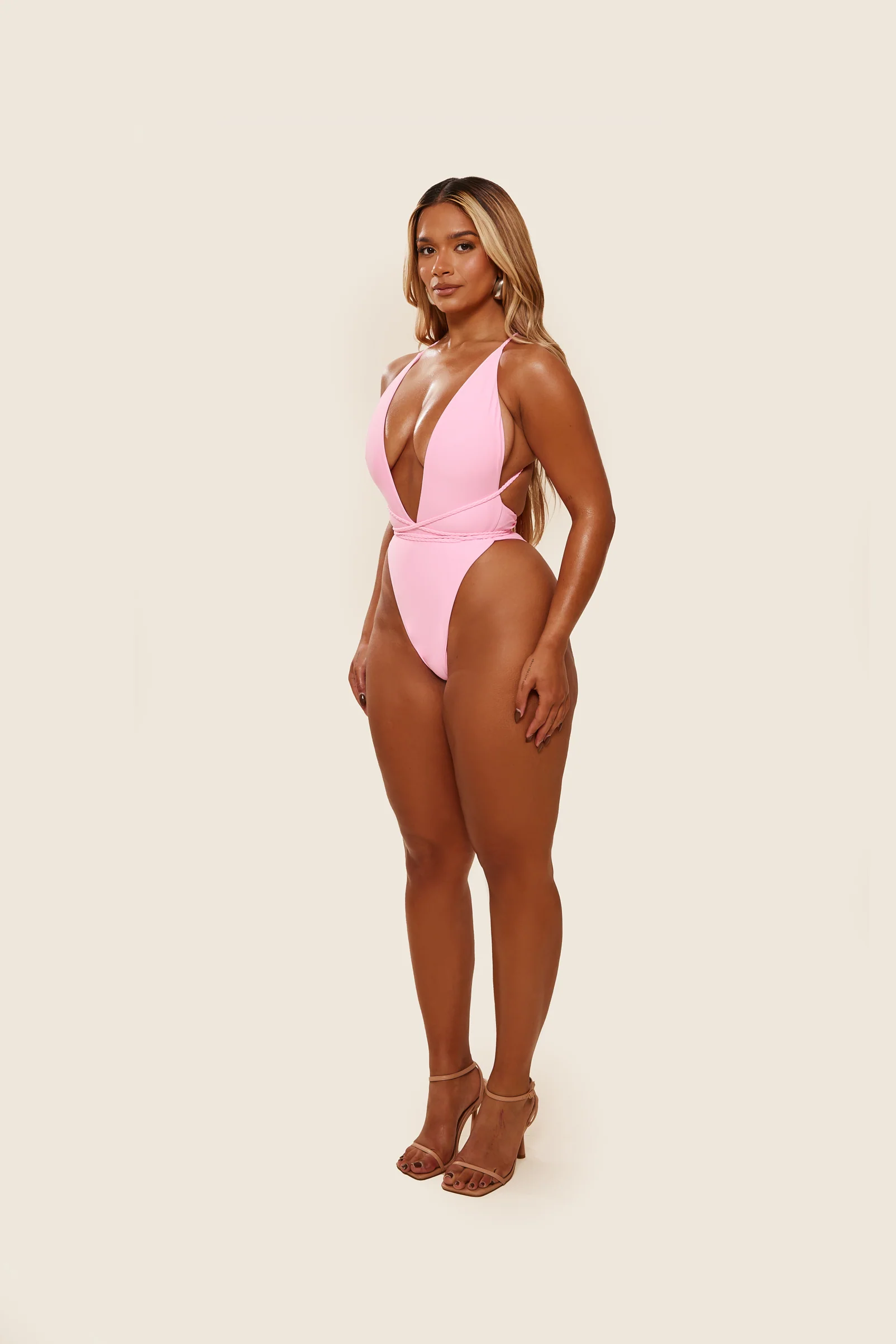 The Fishtail Swim in Baby Pink