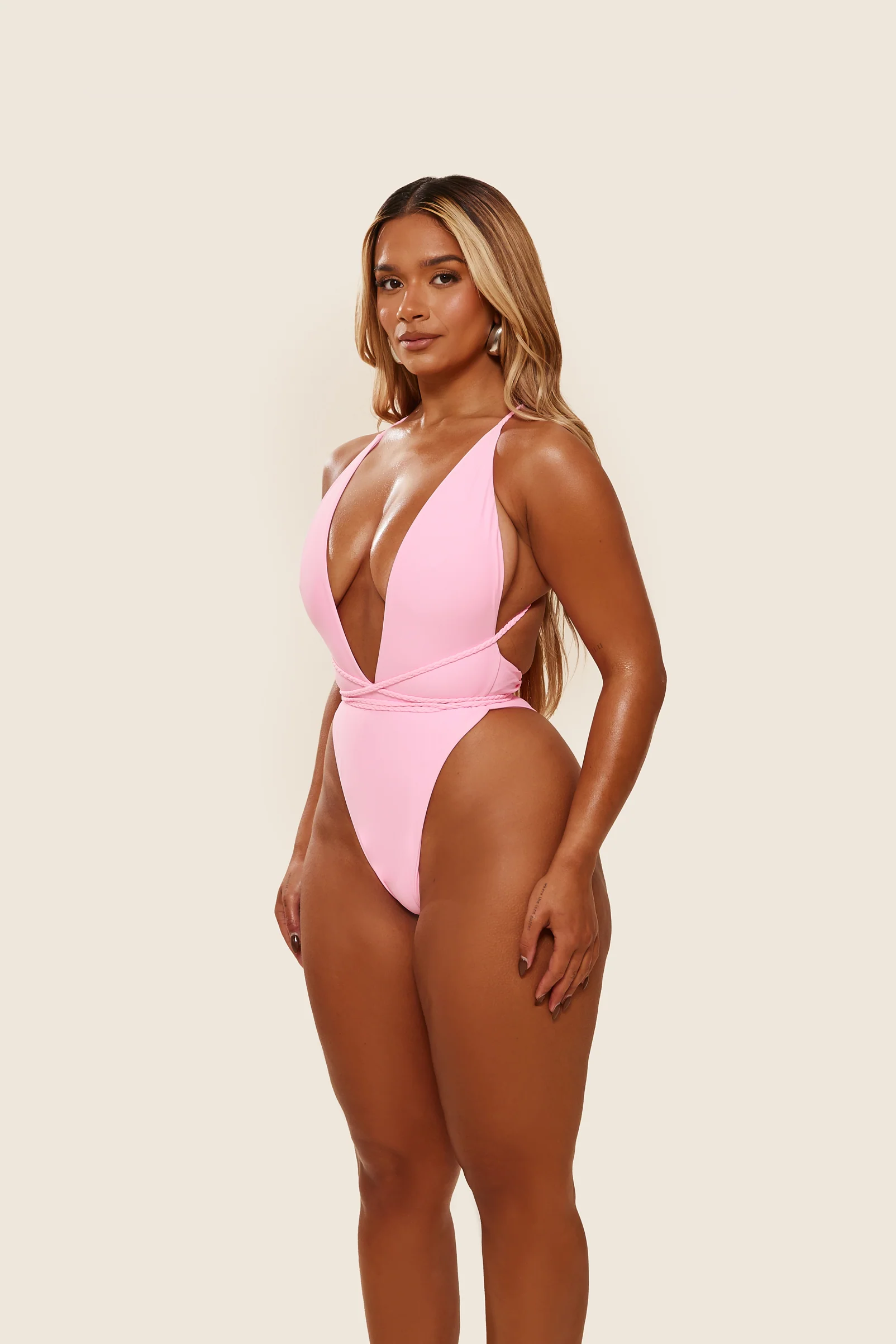 The Fishtail Swim in Baby Pink