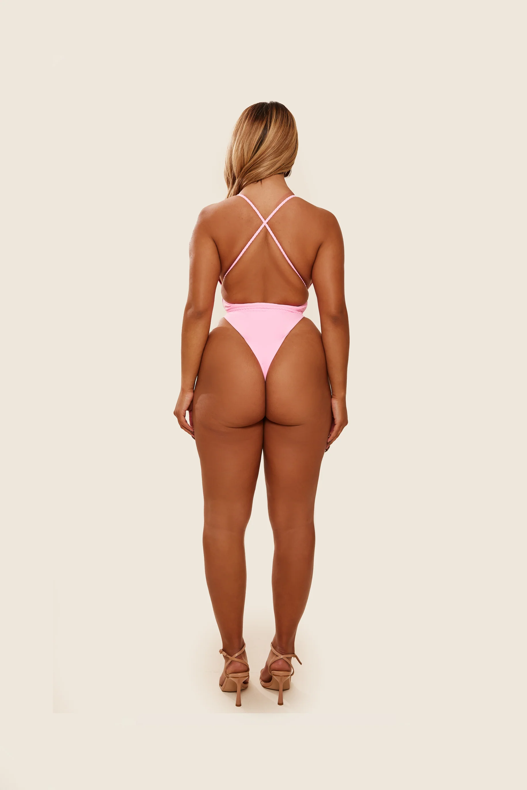 The Fishtail Swim in Baby Pink