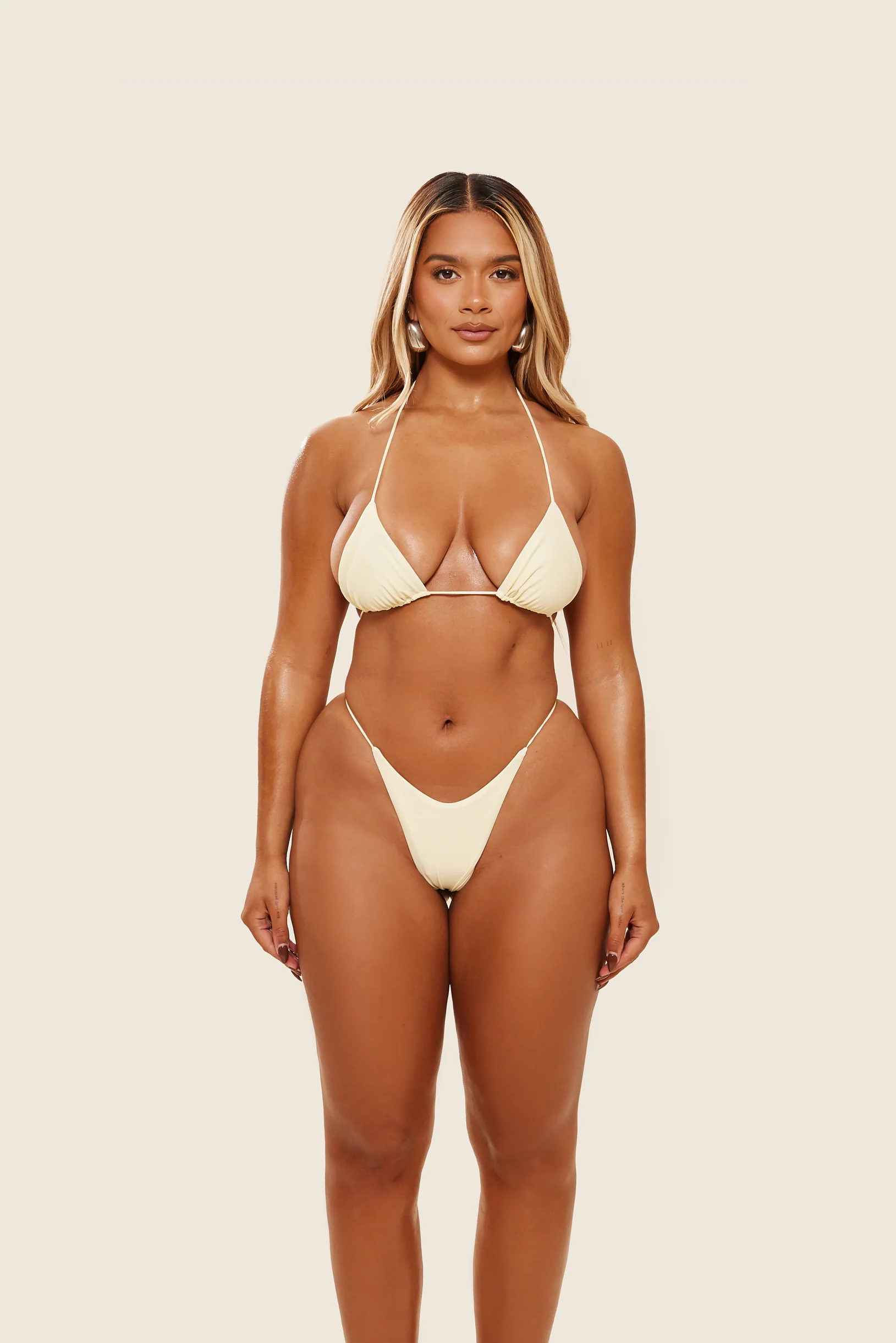 The Teeny Bikini in Cream
