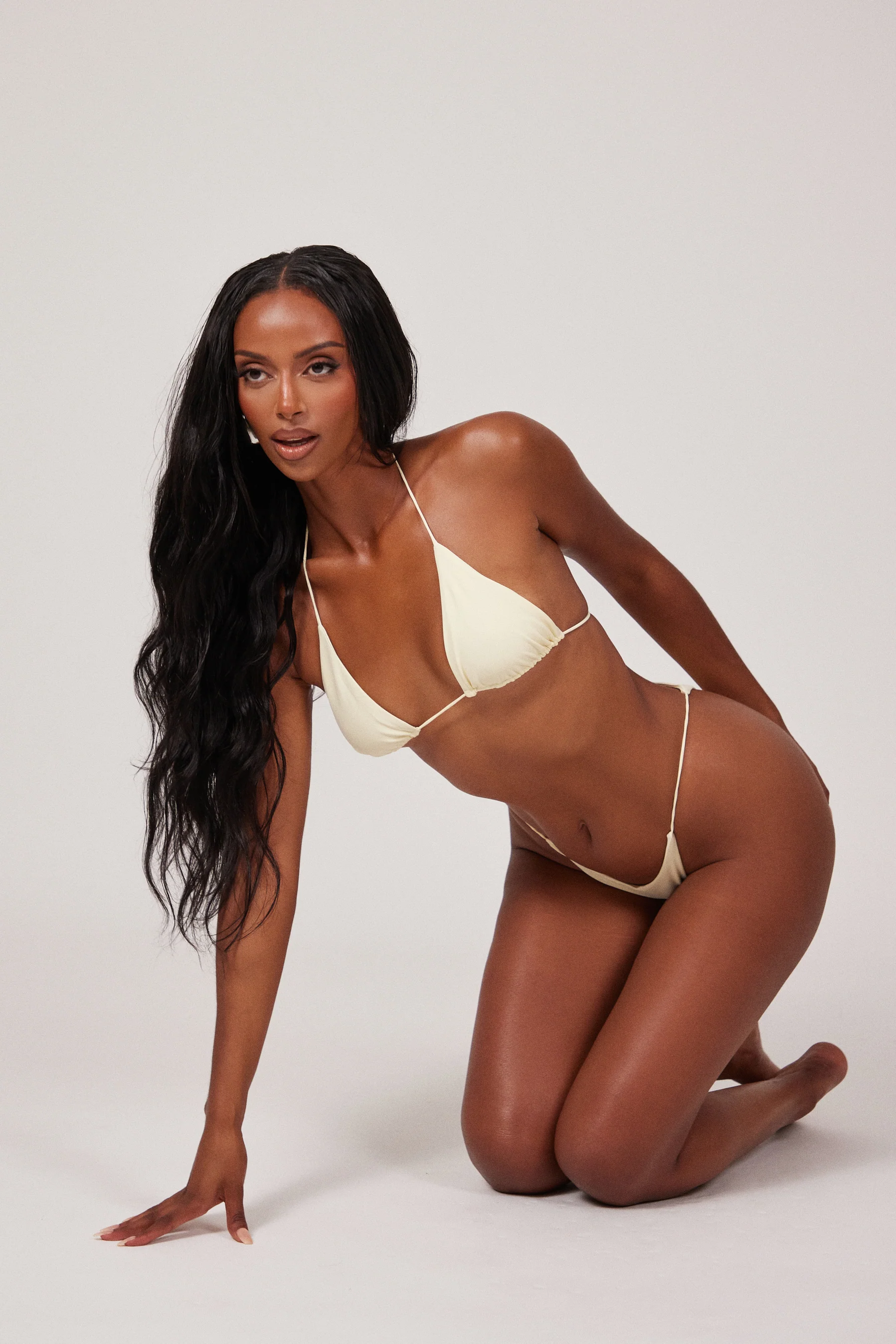 The Teeny Bikini in Cream