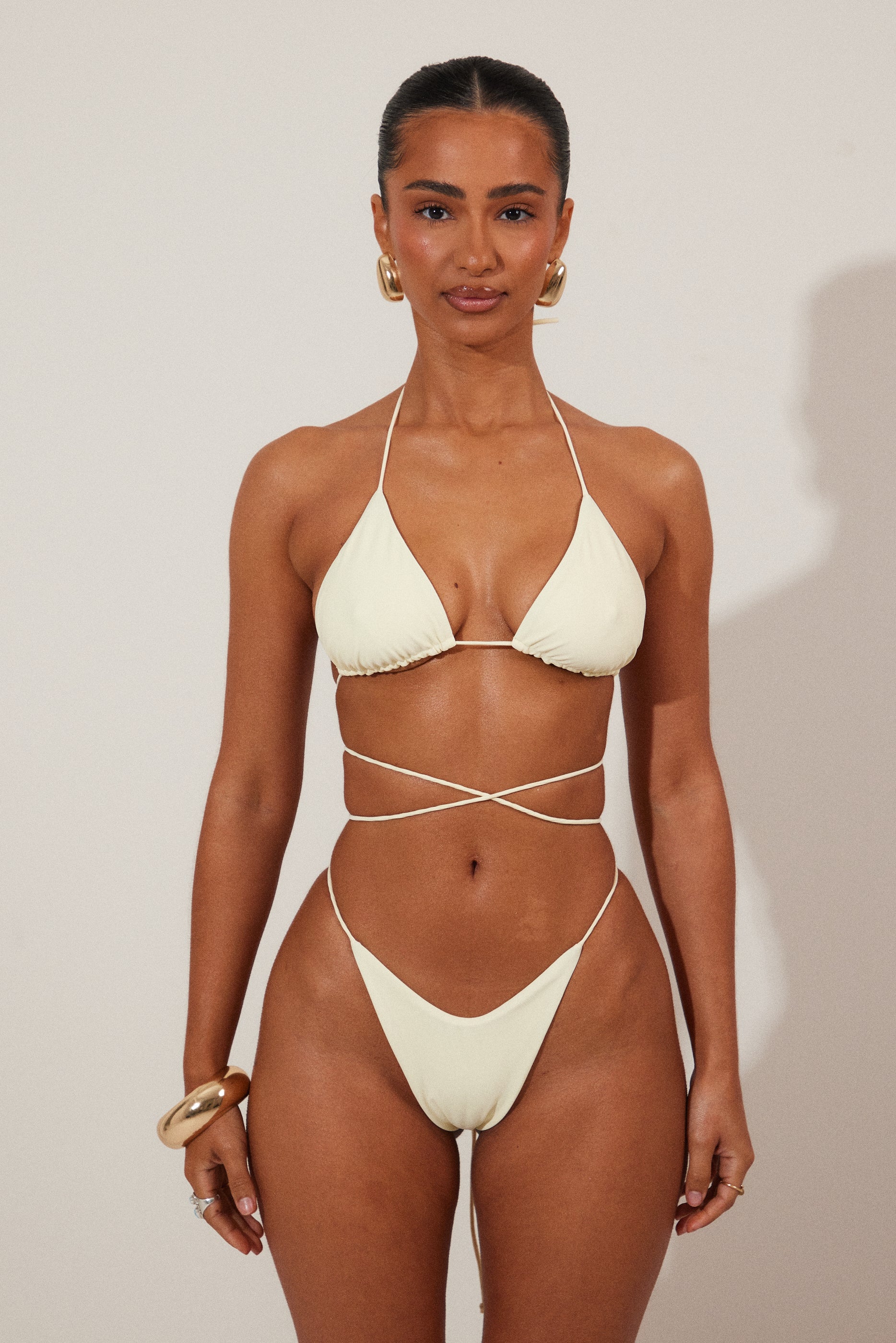 The Teeny Bikini in Cream