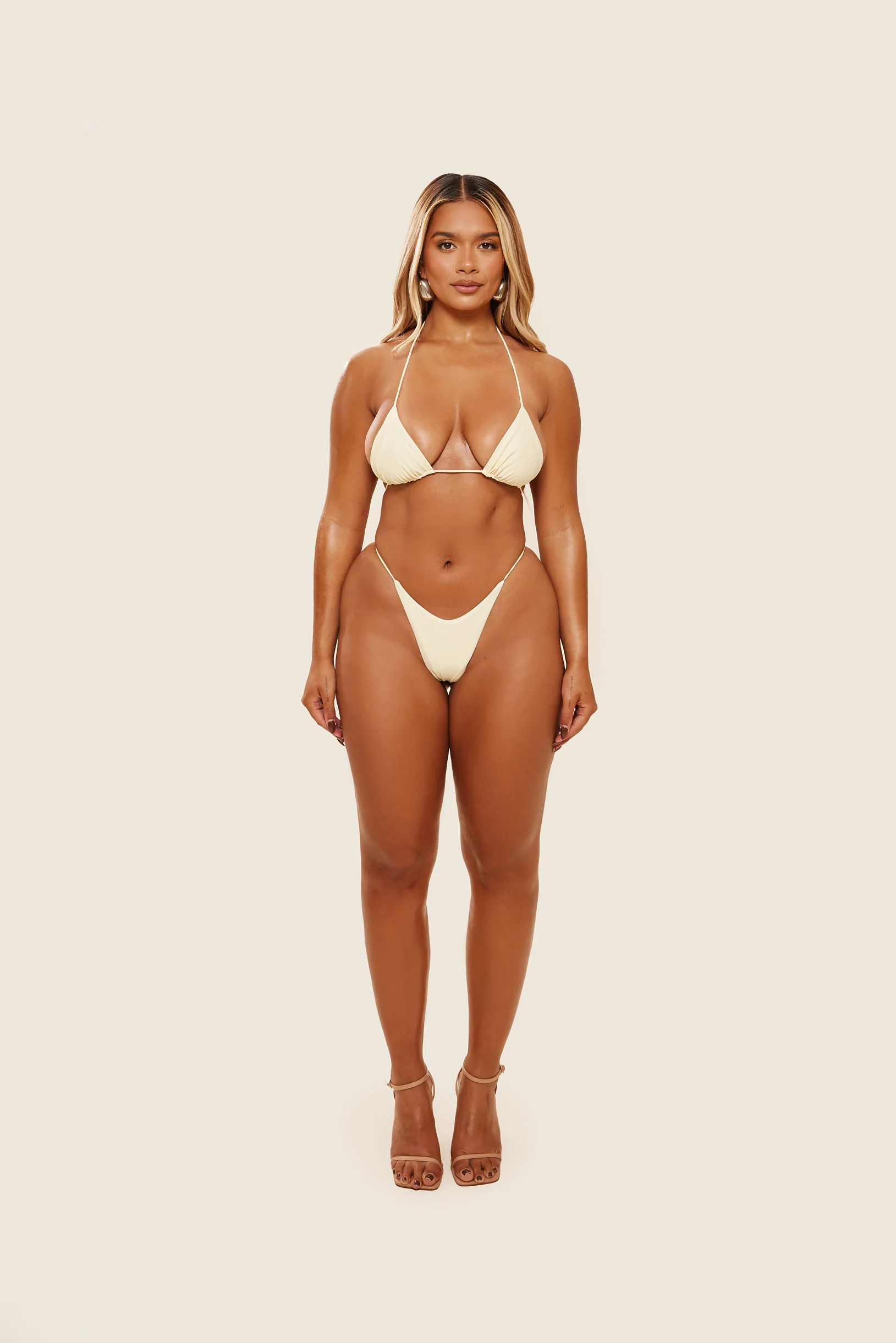 The Teeny Bikini in Cream