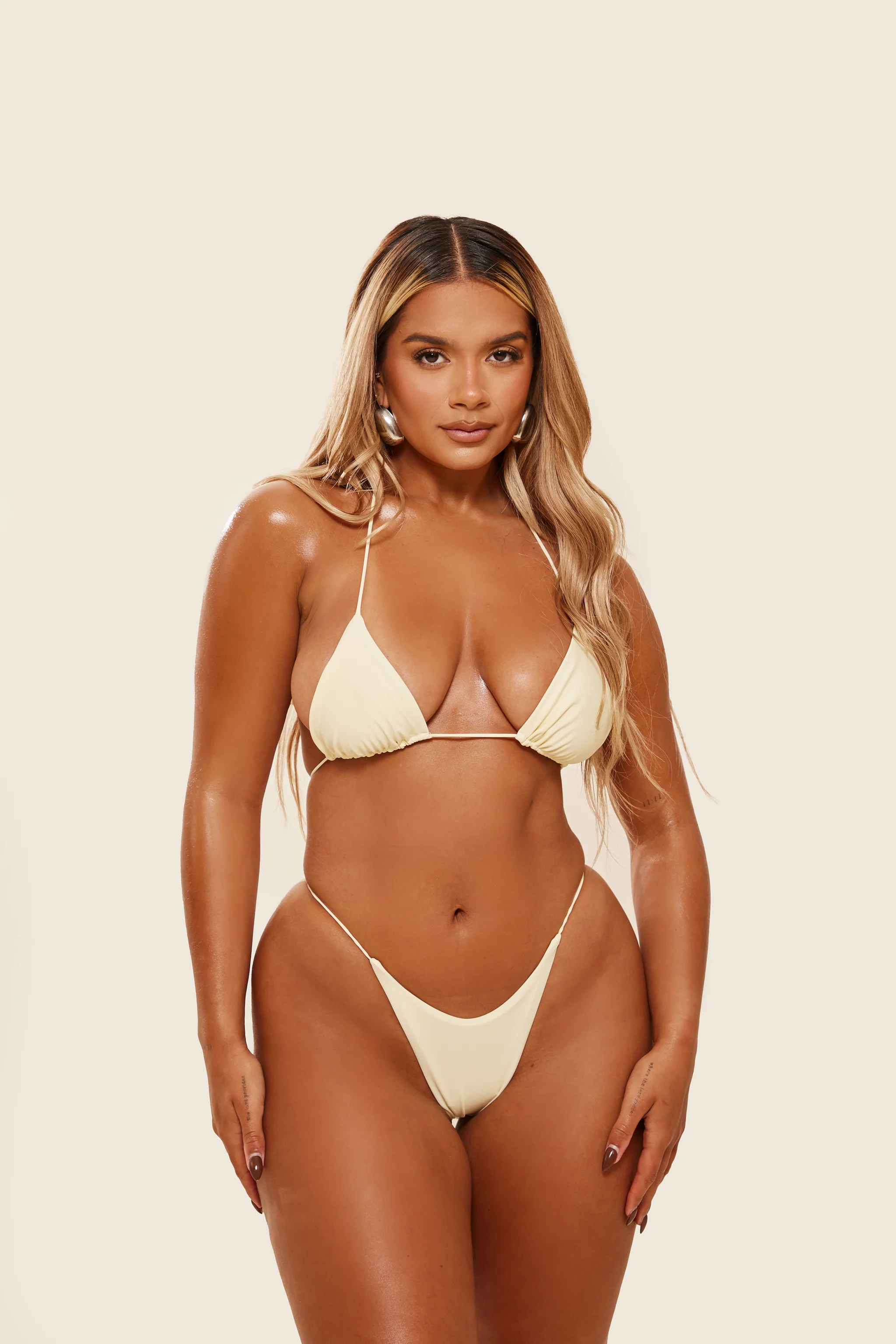 The Teeny Bikini in Cream