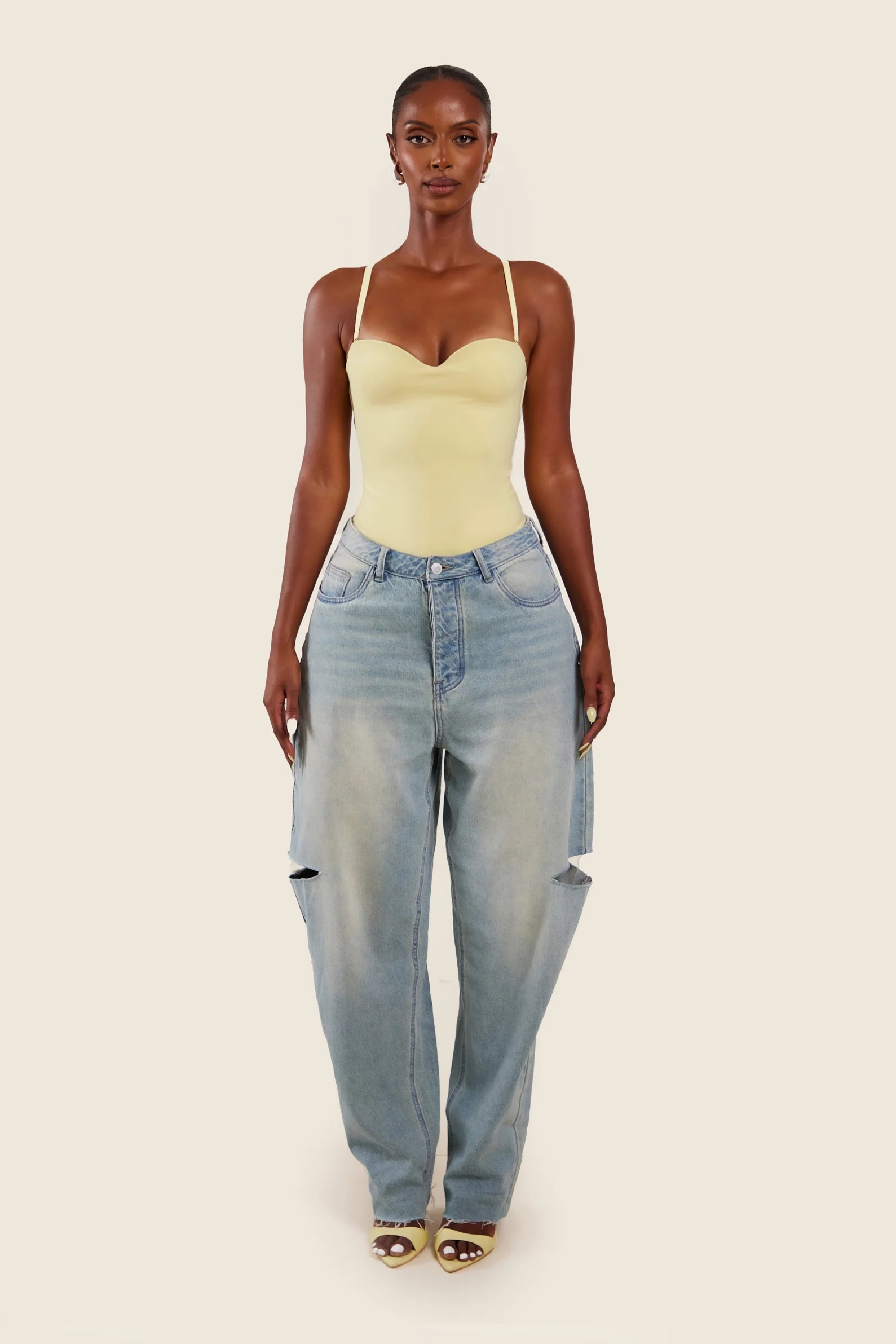 The Sculpt Bodysuit in Yellow