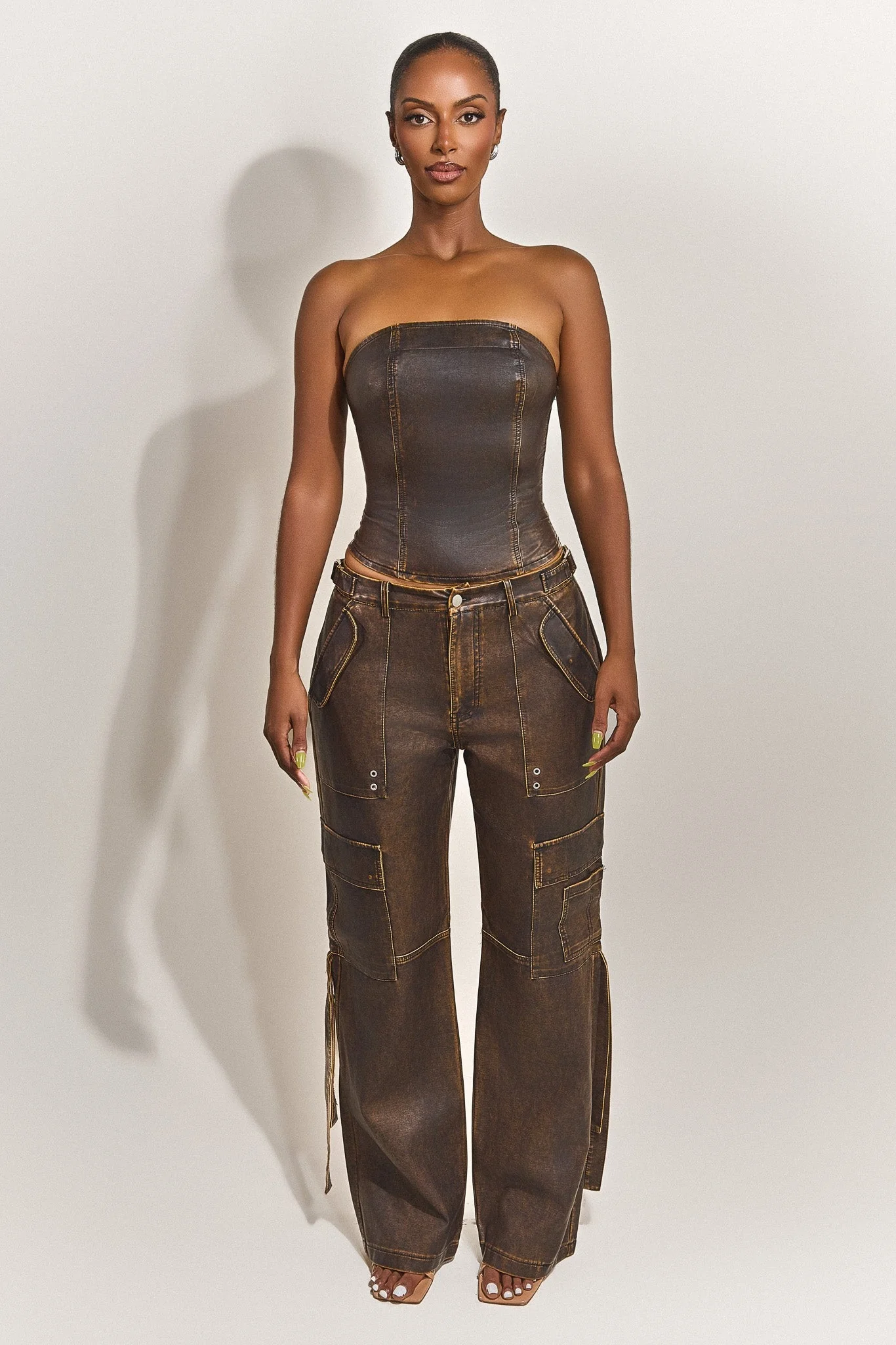 The Zeda Cargos in Brown Wash
