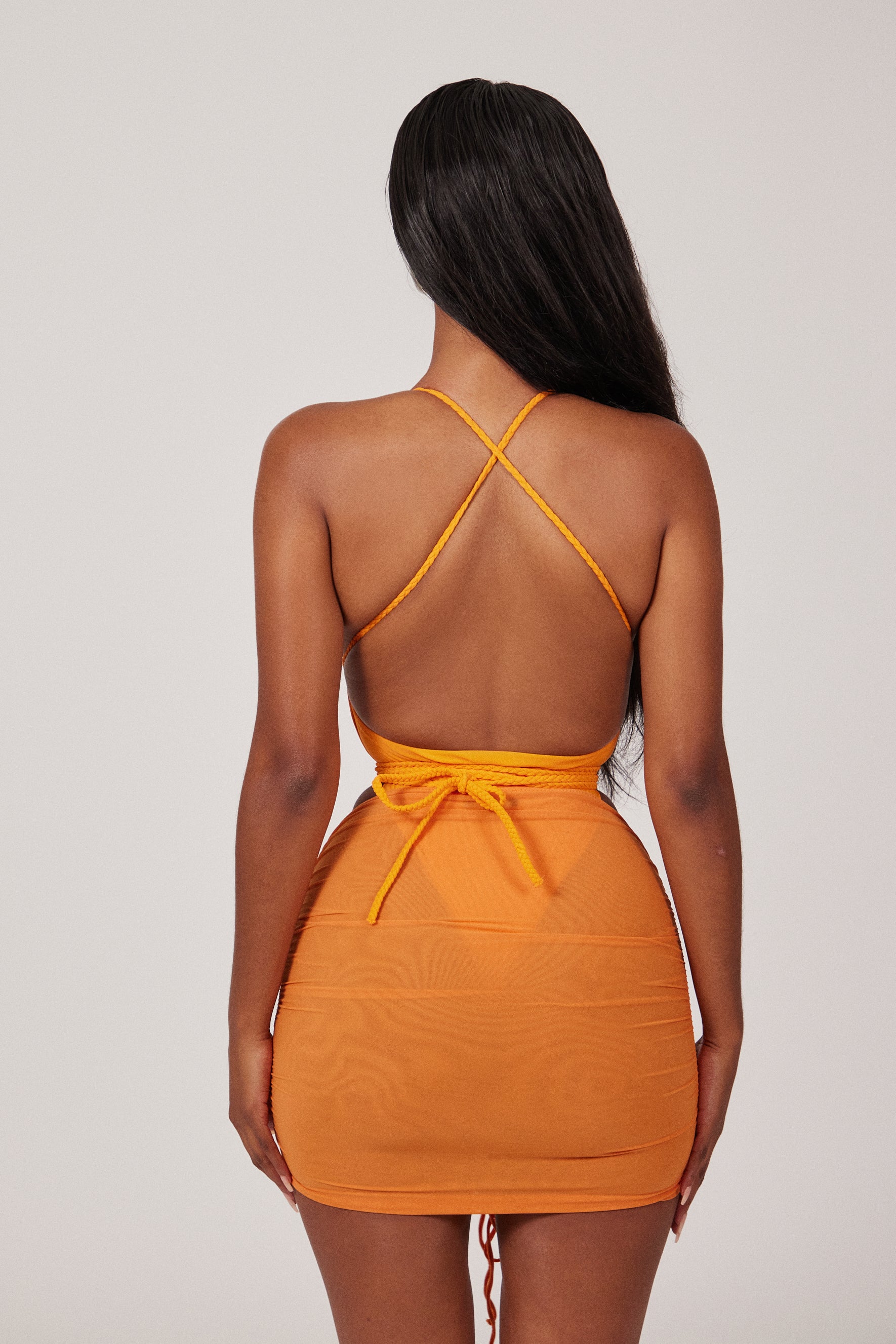 1815-mesh-ruched-coverup-skirt-in-orange-12.jpg Mesh Ruched Coverup Skirt in Orange