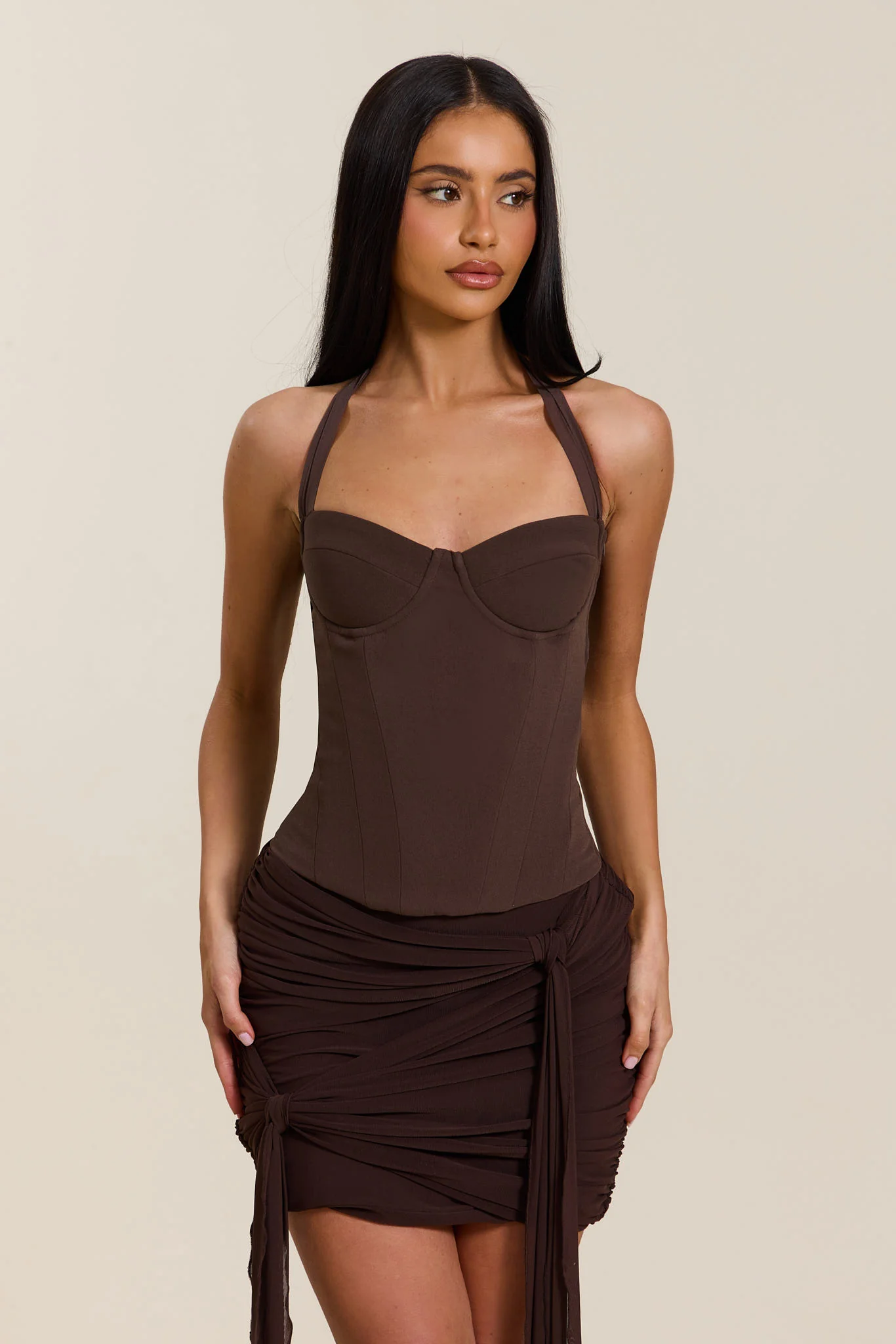 The Zadie Top In Brown