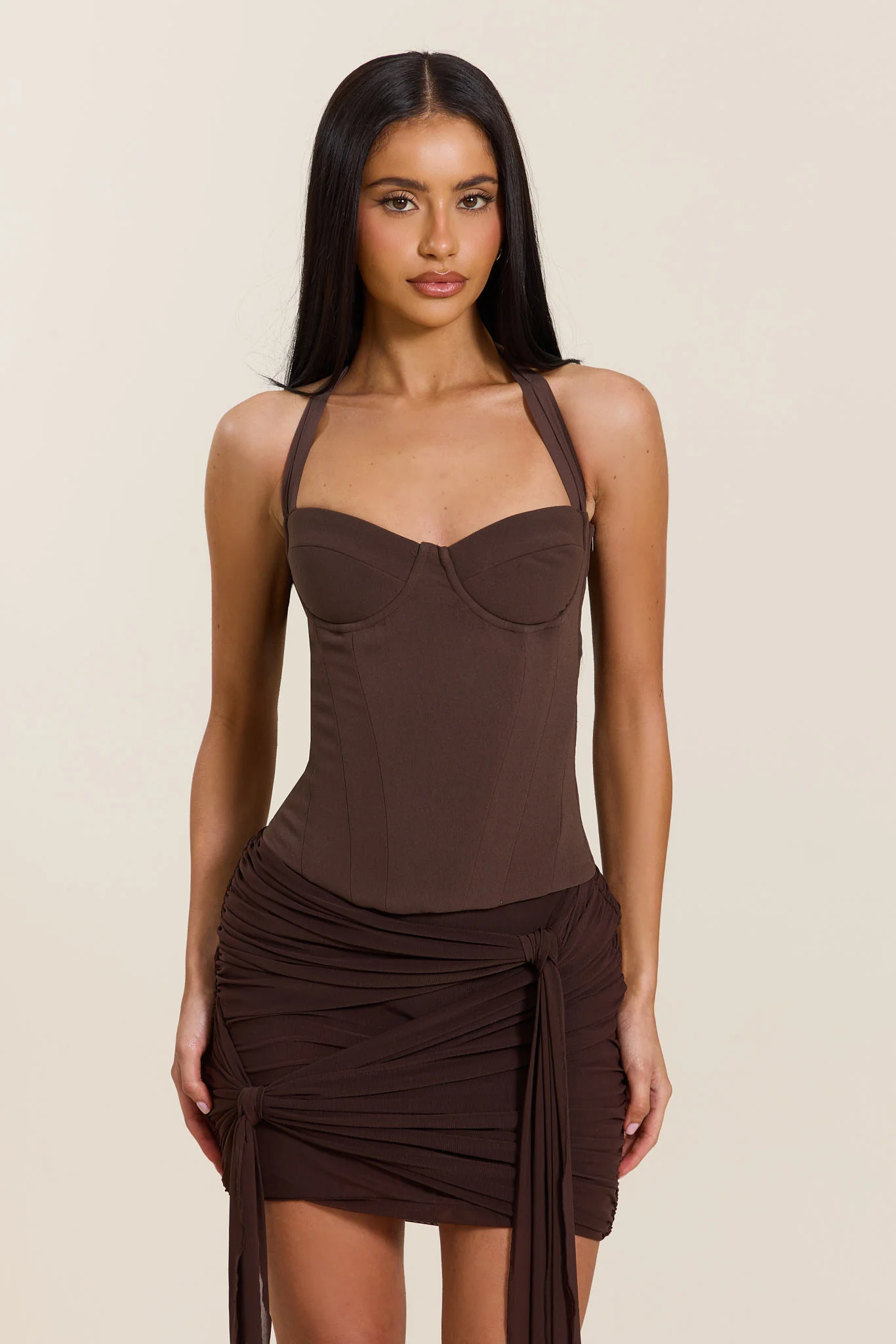 The Zadie Top In Brown