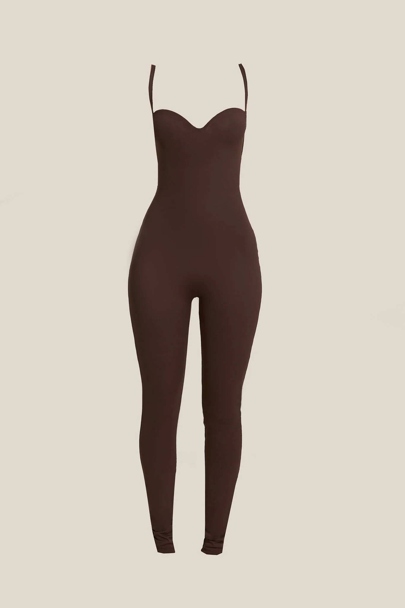 The Sculpt Jumpsuit in Brown