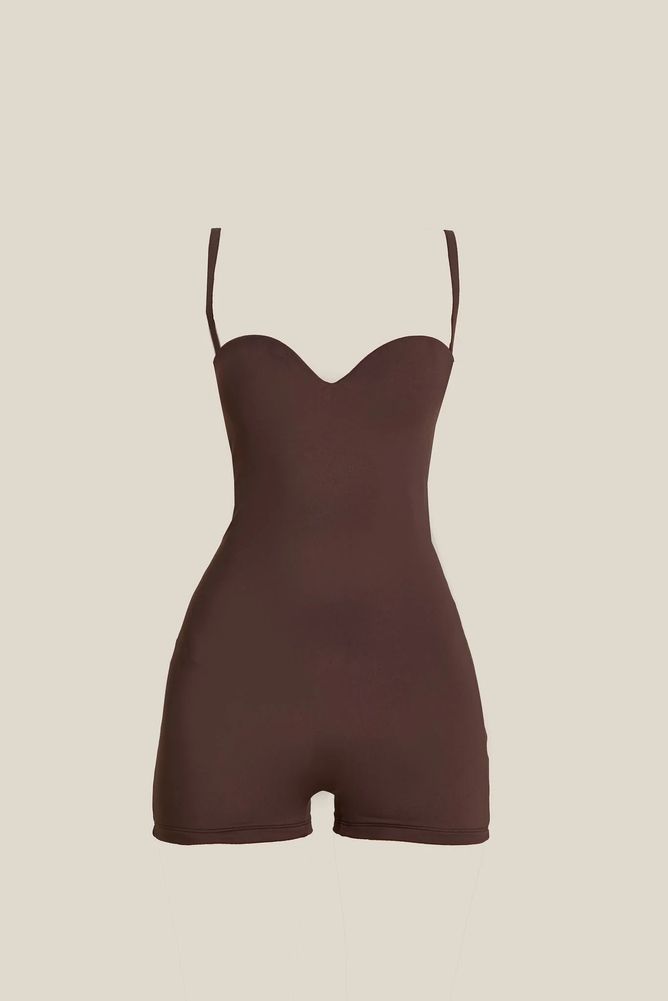 The Sculpt Playsuit in Brown
