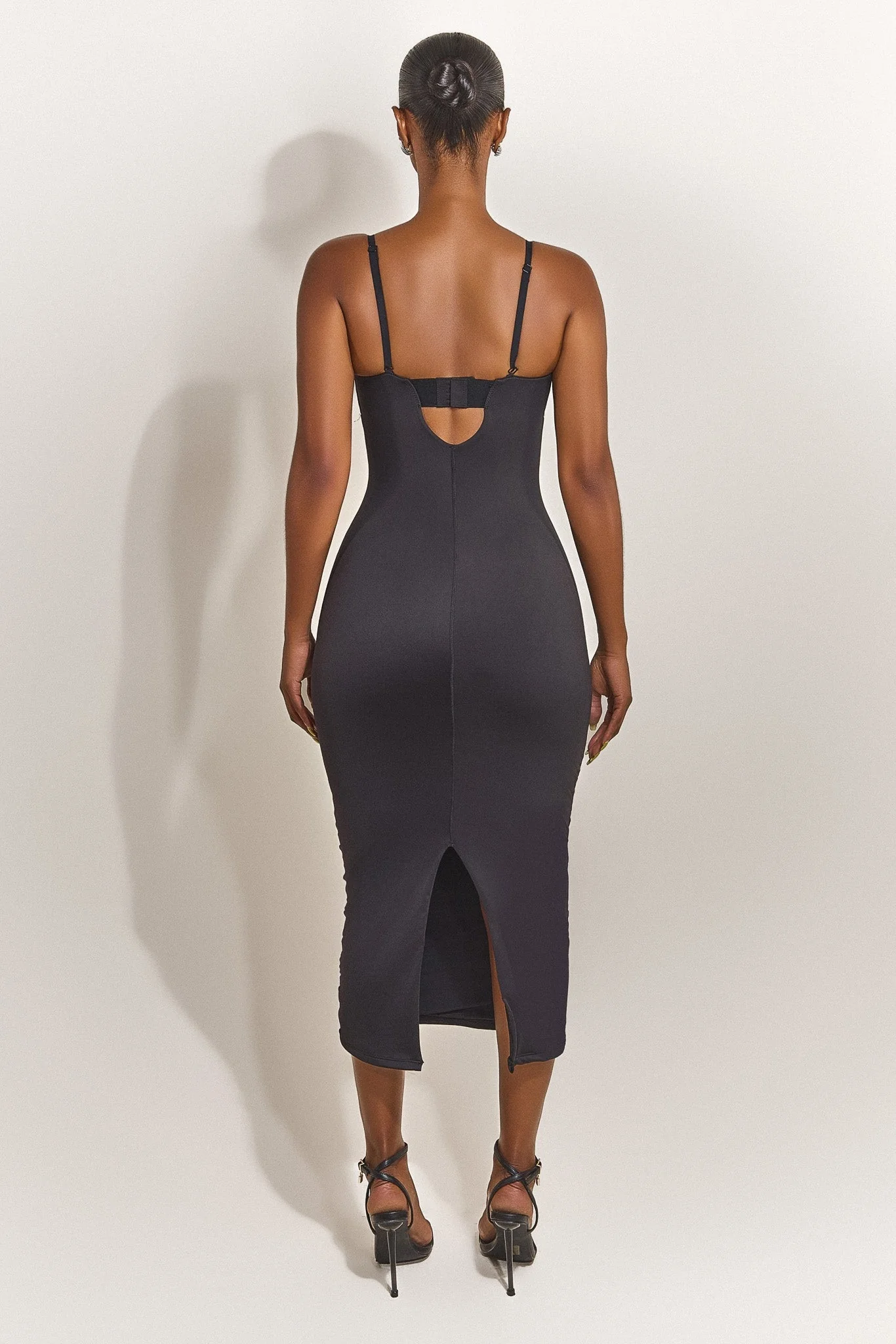 The Sculpt Midaxi in Black