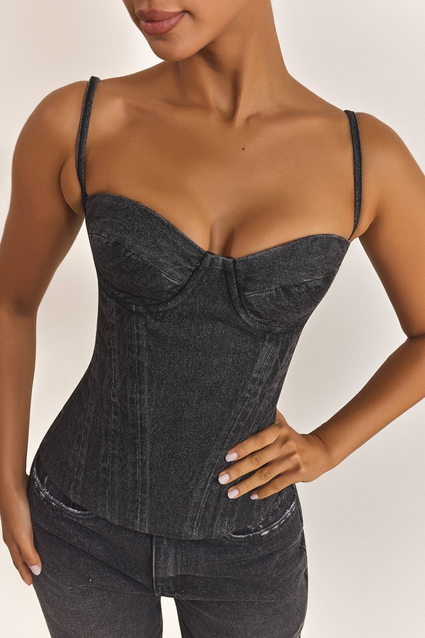 2628-the-everly-lace-up-corset-top-in-grey-denim-2.jpg The Everly Lace Up Corset Top in Grey Denim