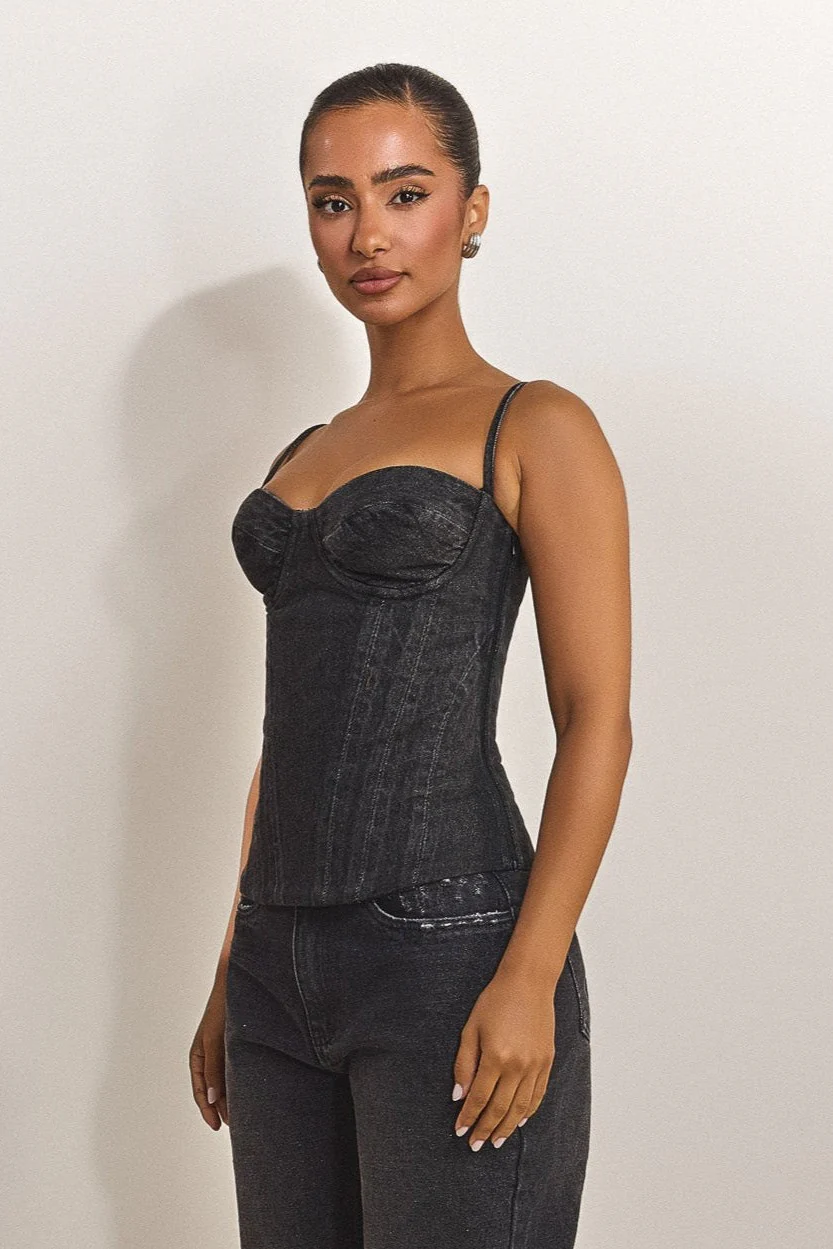 2628-the-everly-lace-up-corset-top-in-grey-denim-3.webp The Everly Lace Up Corset Top in Grey Denim
