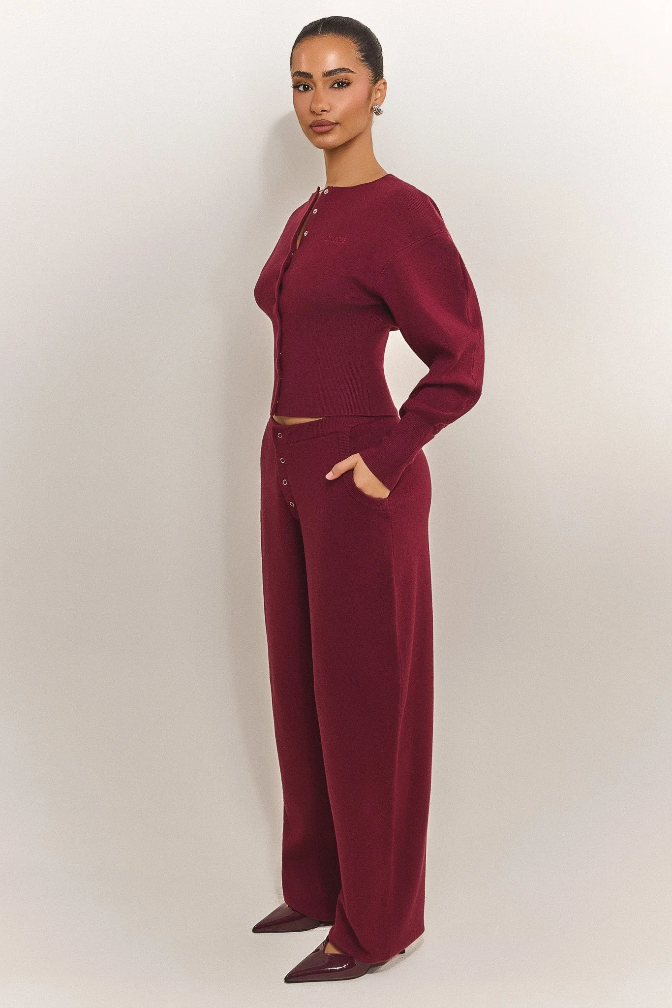2668-the-knit-button-up-cardigan-in-burgundy-3.webp The Knit Button Up Cardigan in Burgundy