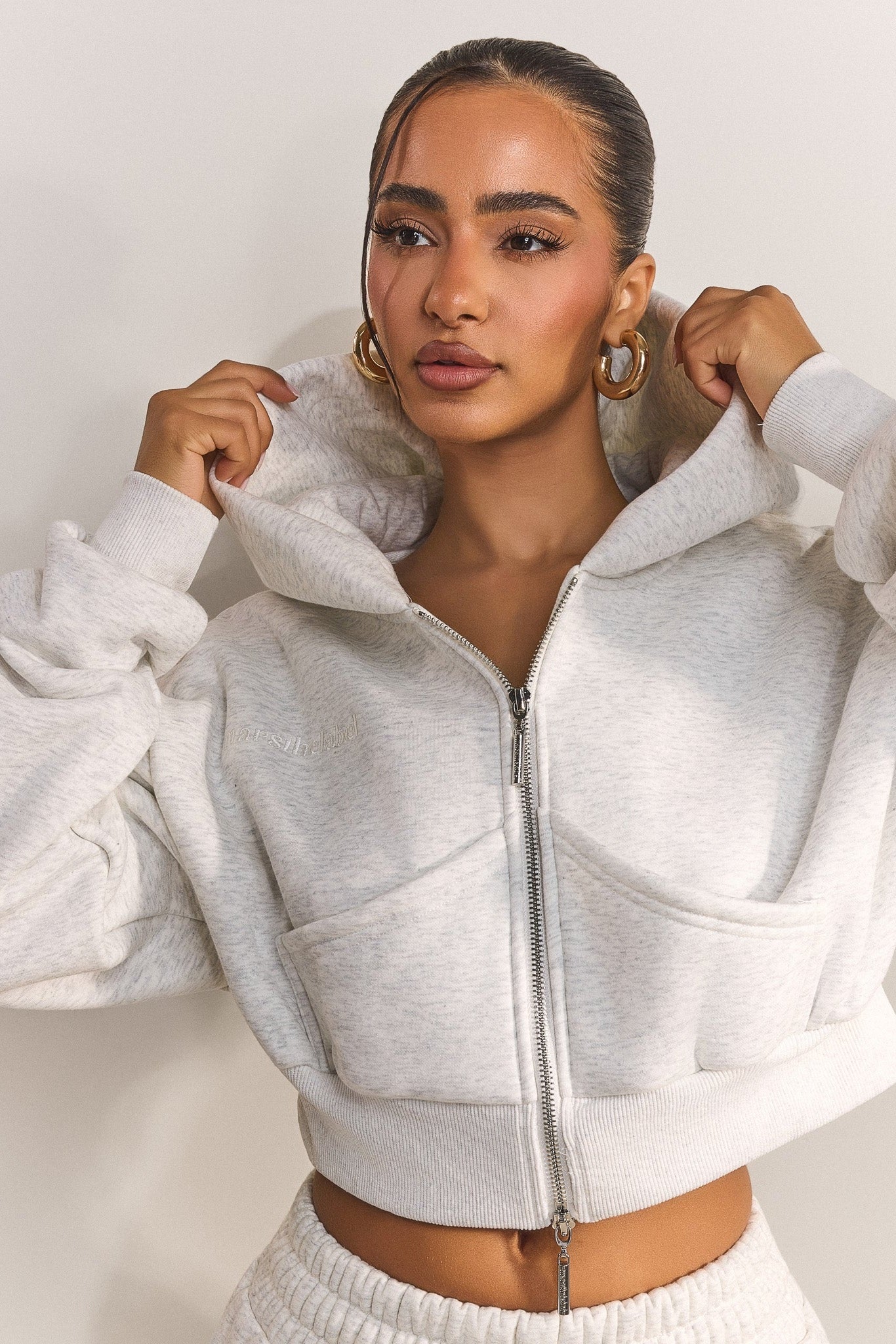 2674-the-classics-cropped-zip-hoodie-in-grey-marl-2.jpg The Classics Cropped Zip Hoodie in Grey Marl