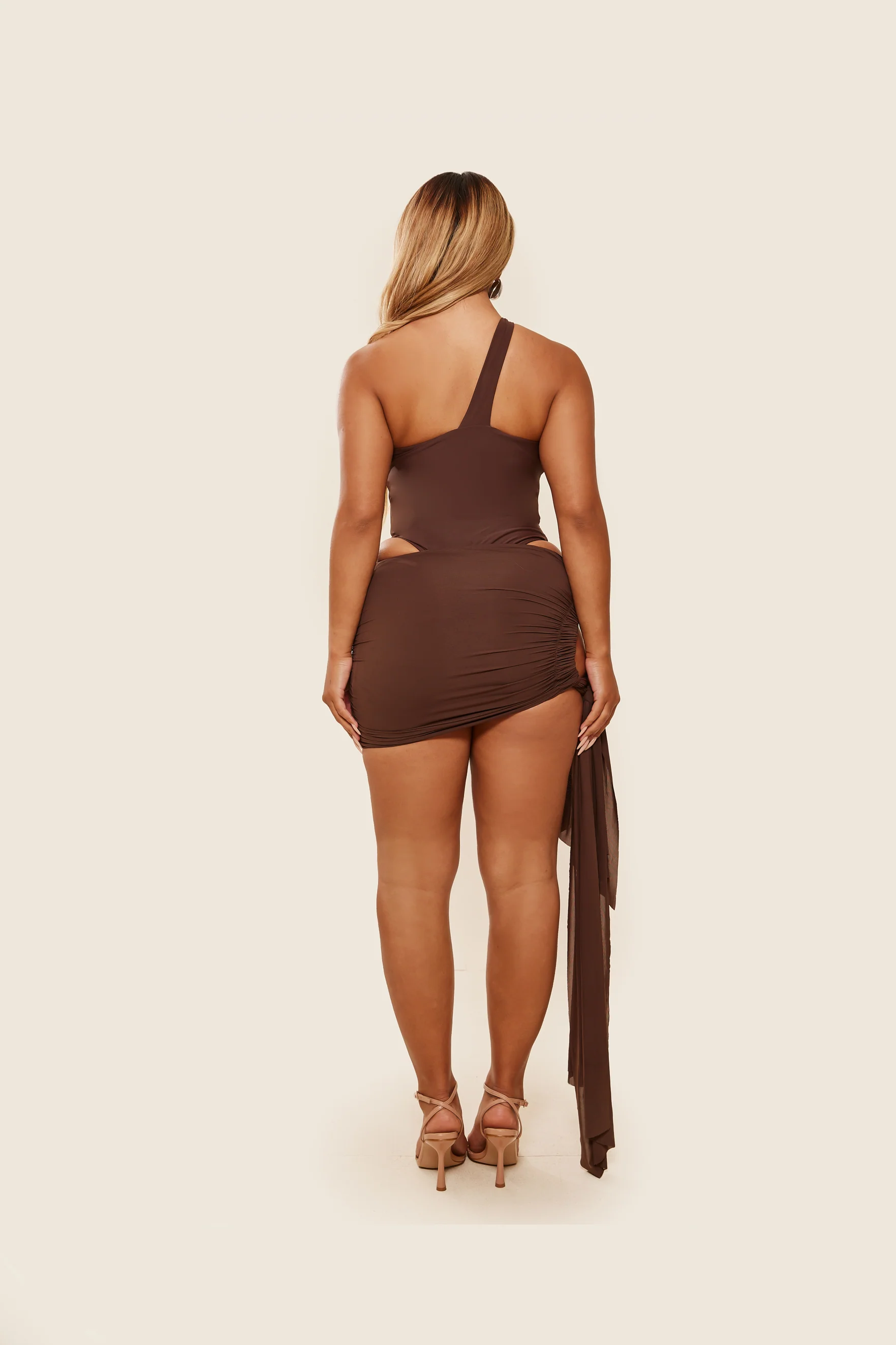 The Twist Coverup Skirt in Brown