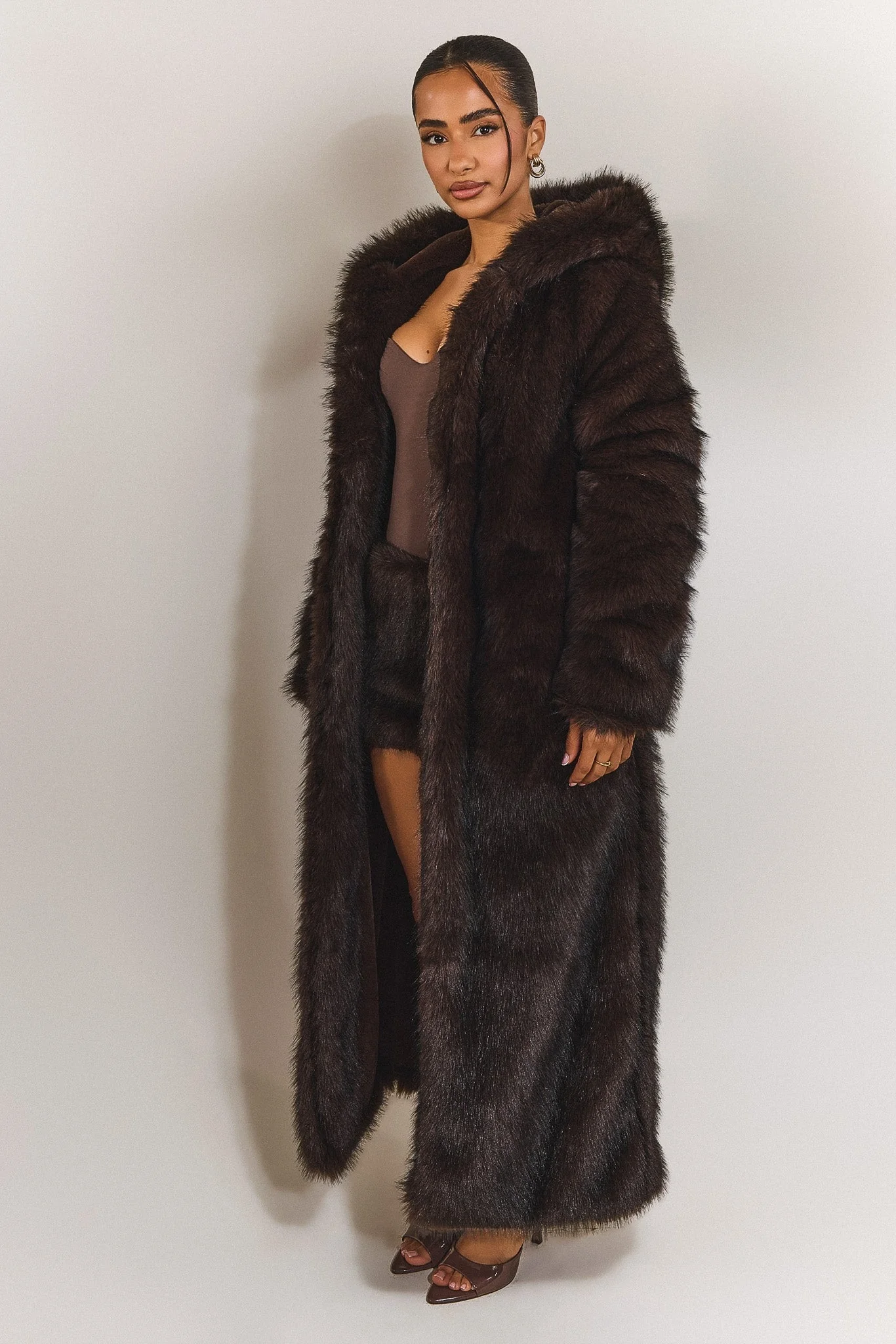 The Maple Maxi Coat in Brown