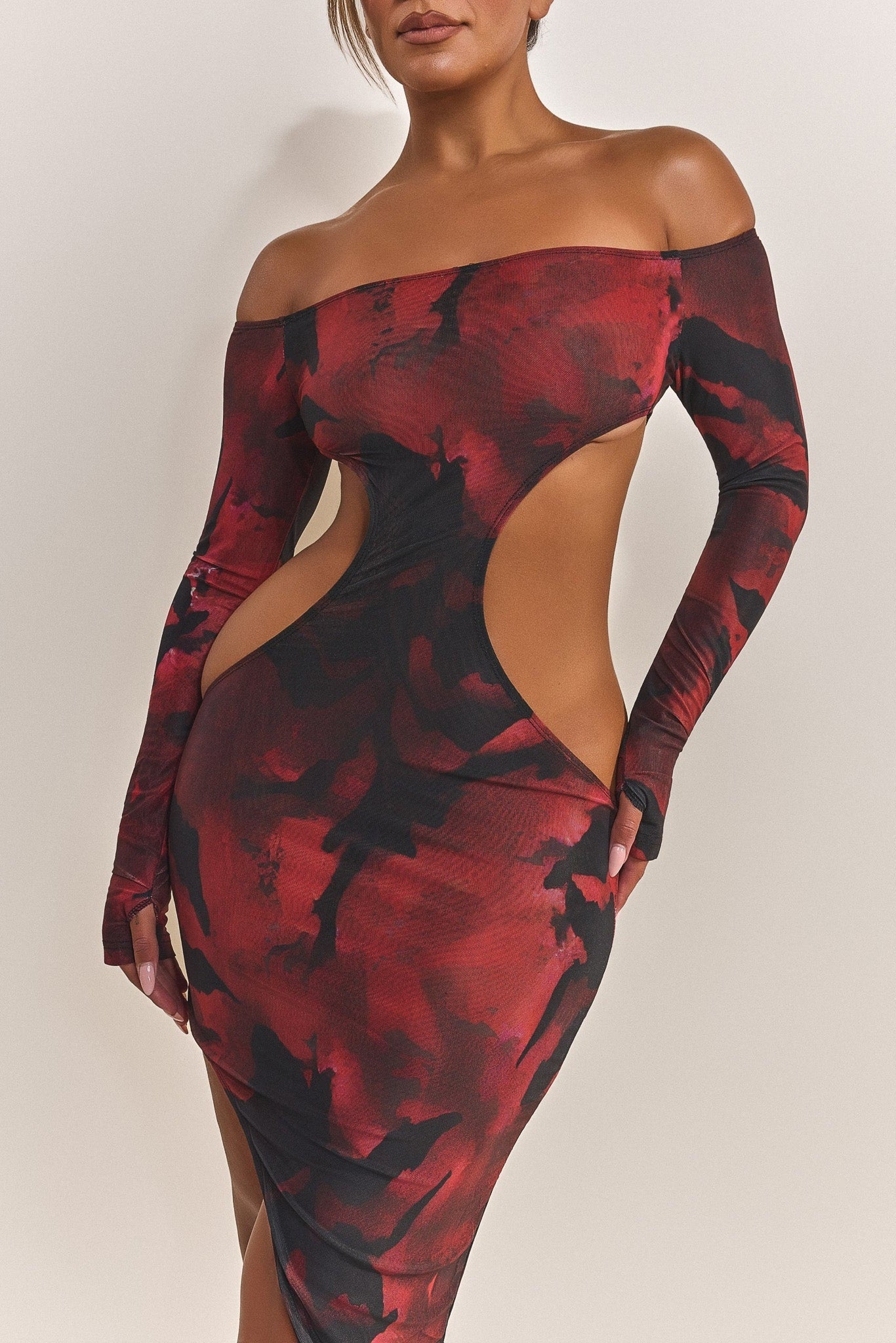 3395-the-asymmetric-cut-out-mini-in-red-print-4.jpg The Asymmetric Cut Out Mini in Red Print
