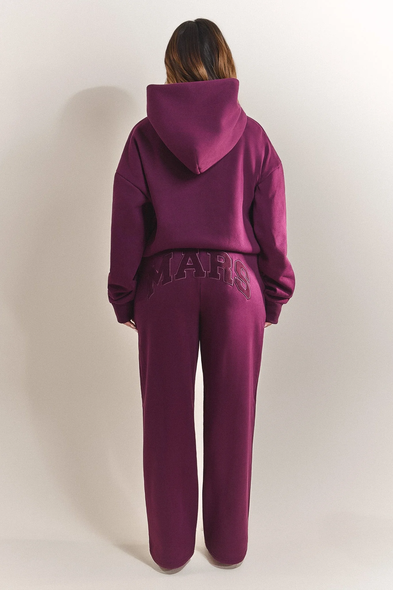 The Varsity Hoodie in Plum