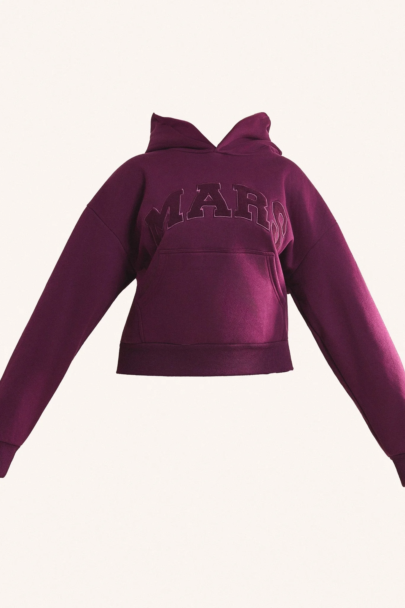 The Varsity Hoodie in Plum
