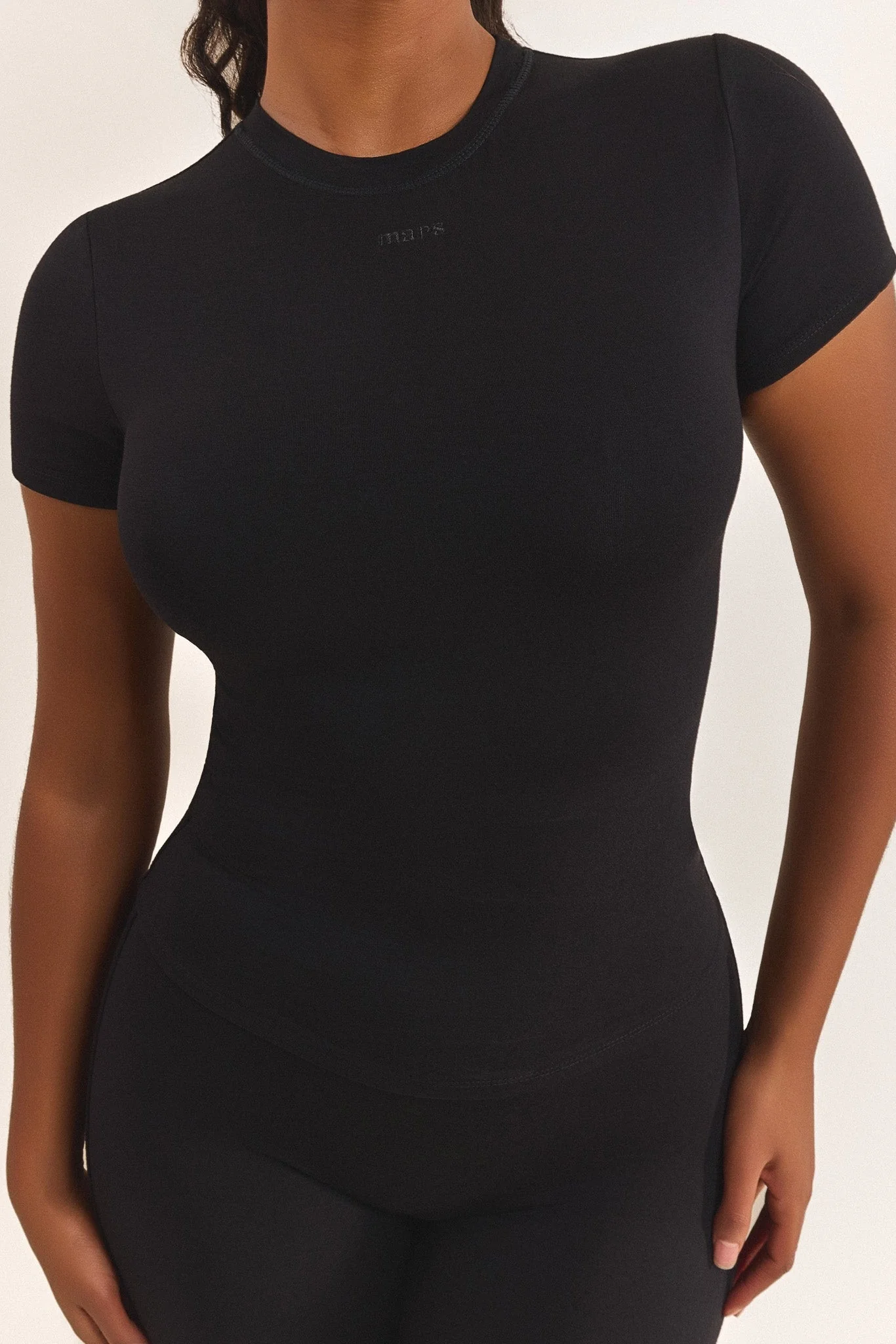4346-the-short-sleeve-cotton-top-in-black-1.webp The Short Sleeve Cotton Top in Black