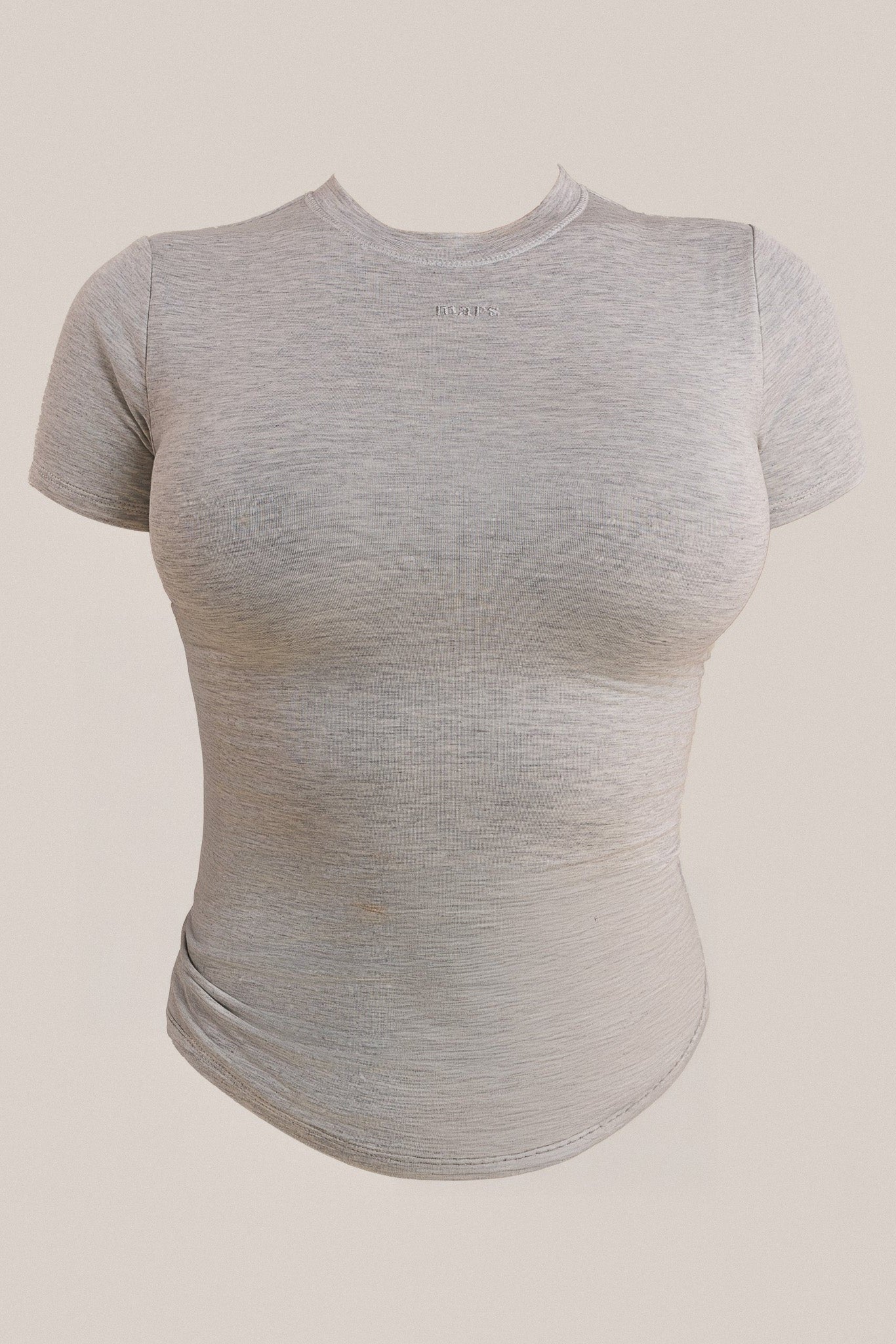 4382-the-short-sleeve-cotton-top-in-grey-marl-7.jpg The Short Sleeve Cotton Top in Grey Marl