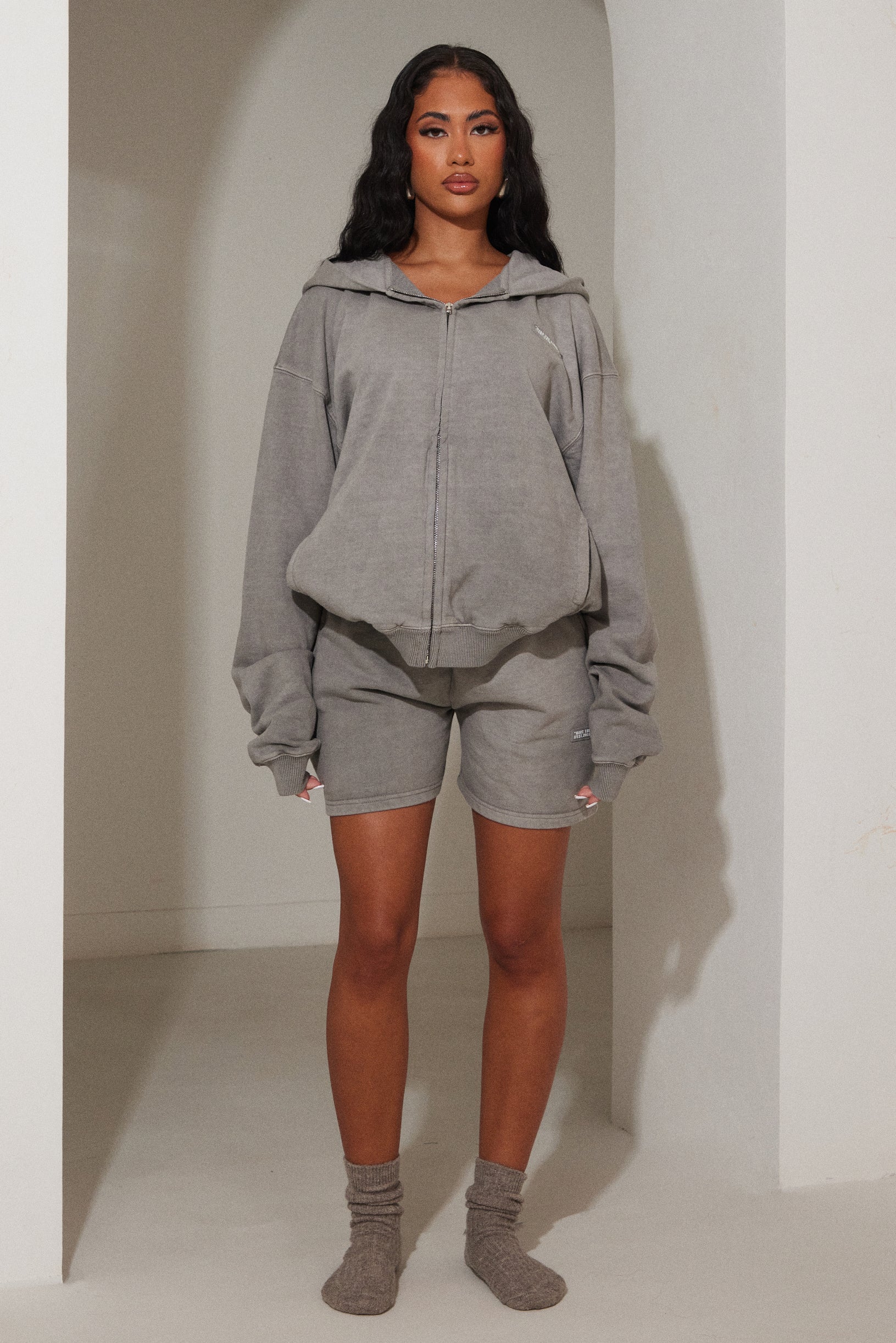 Women's Shorts in Grey Wash