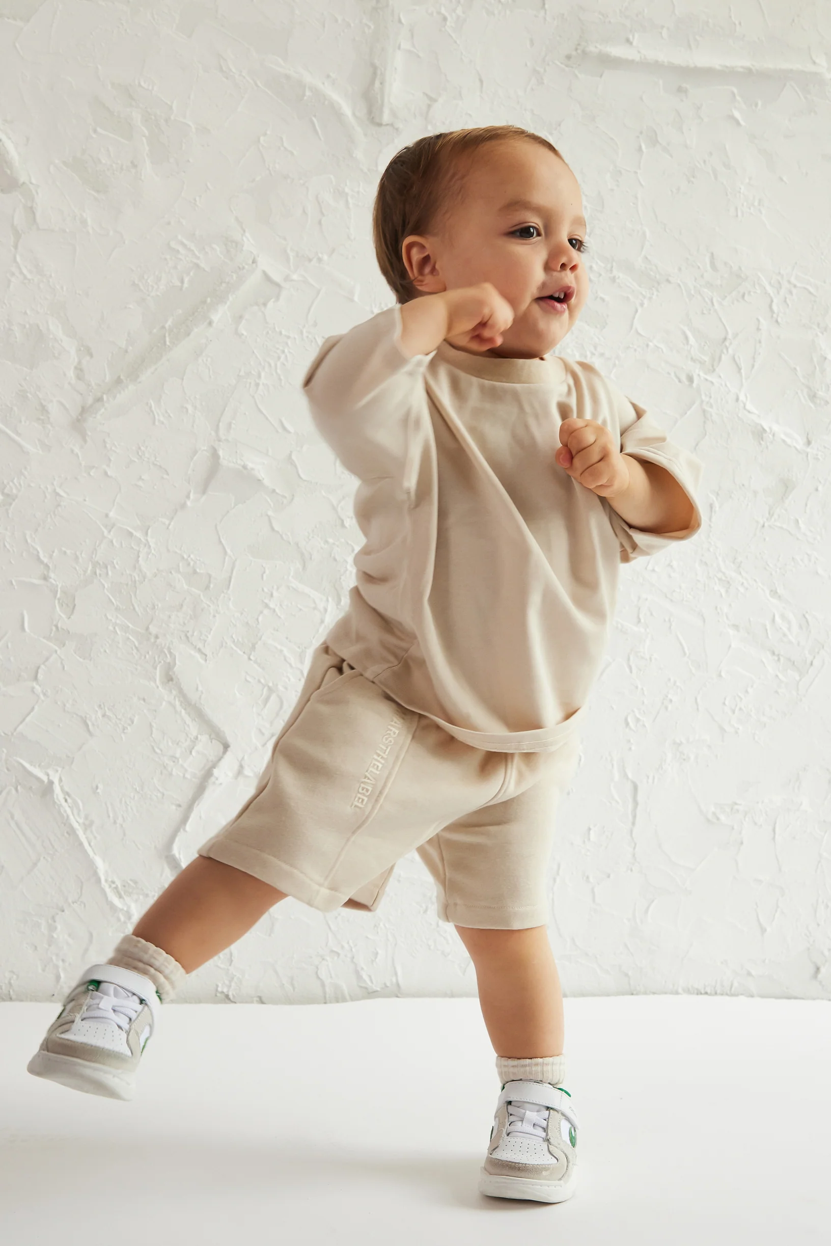 The Kids Essentials Sweater in Stone