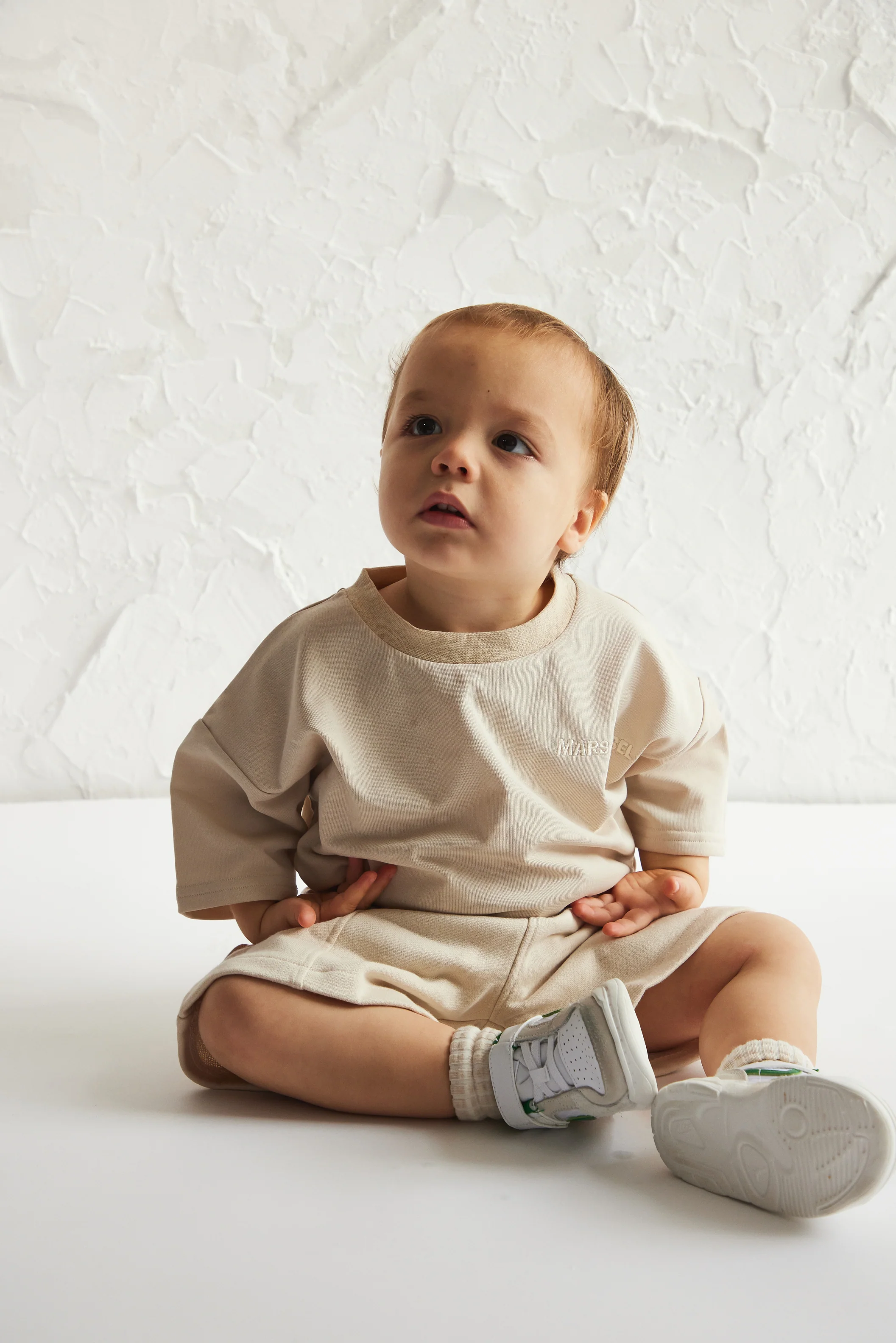 The Kids Essentials Sweater in Stone
