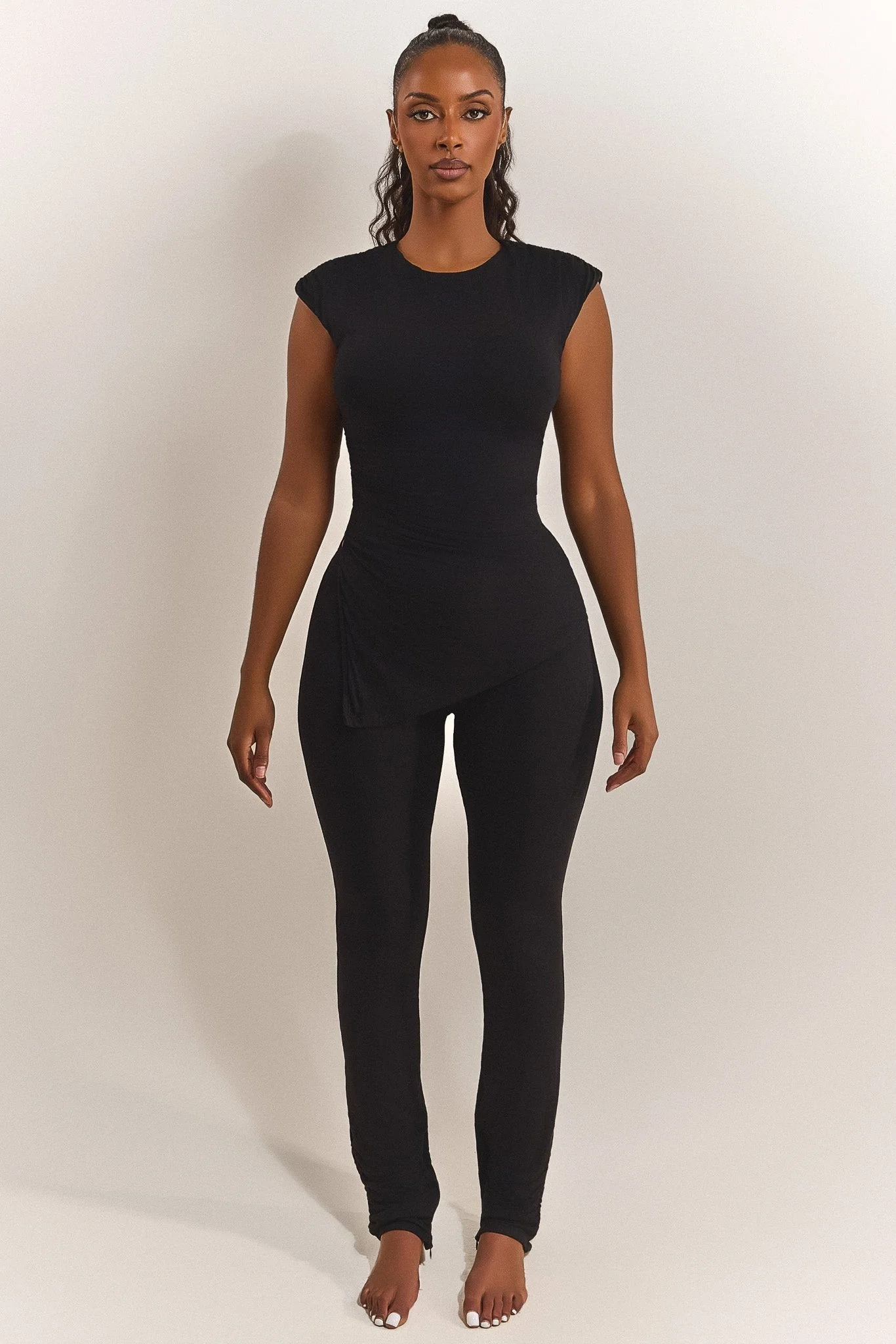 4574-the-drape-ruche-top-in-black-1.webp The Drape Ruche Top in Black
