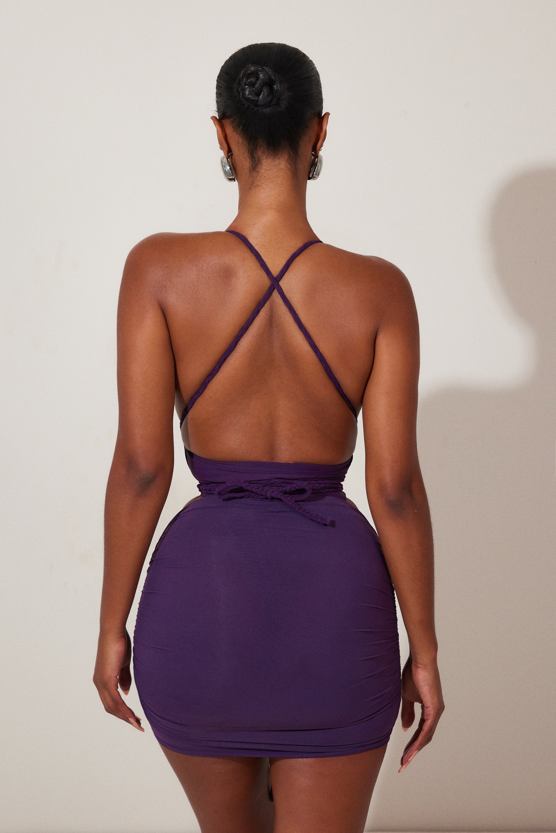 Mesh Cover Up Skirt in Purple