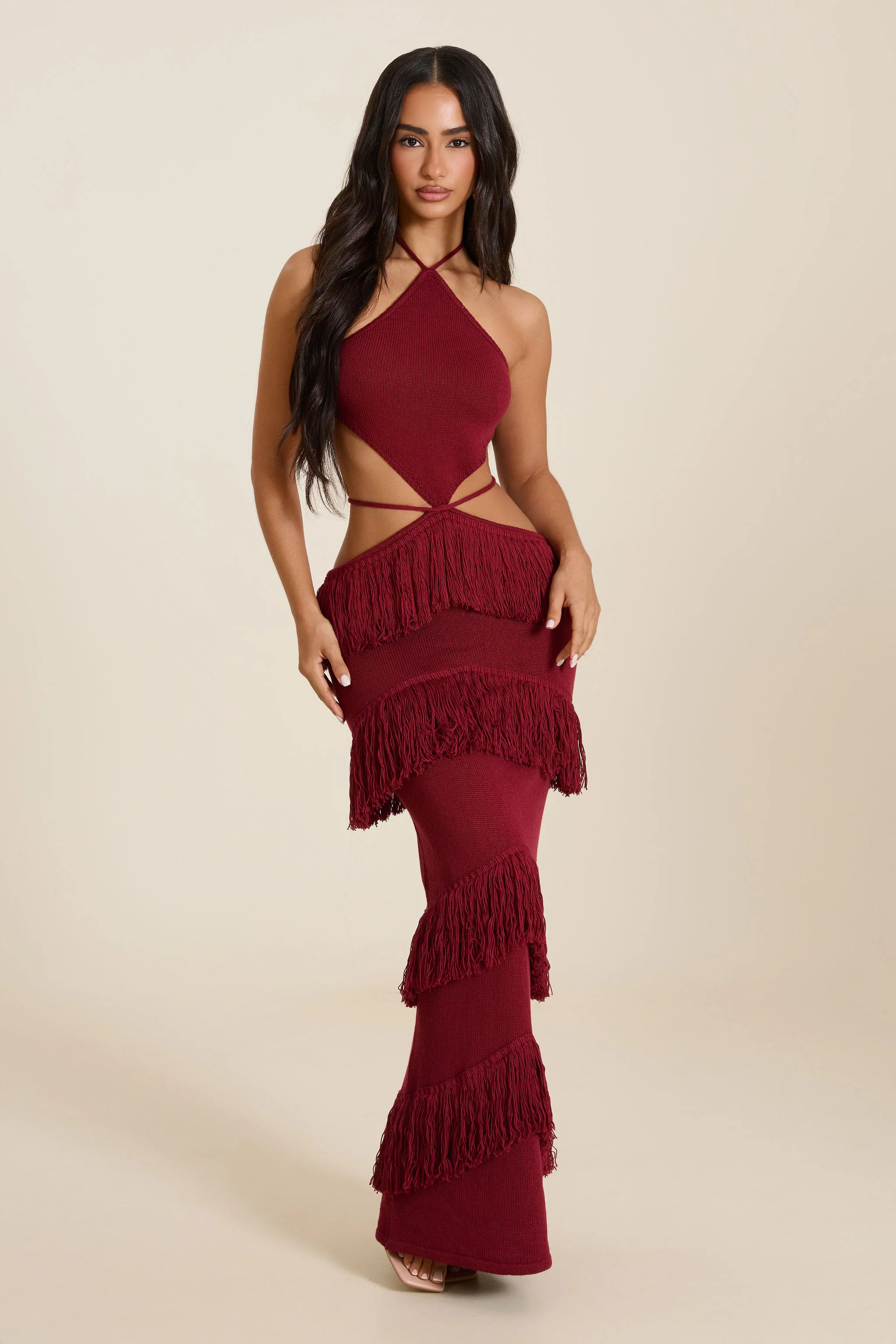 5071-the-yasmeen-halterneck-maxi-dress-in-wine-1.webp The Yasmeen Halterneck Maxi Dress in Wine