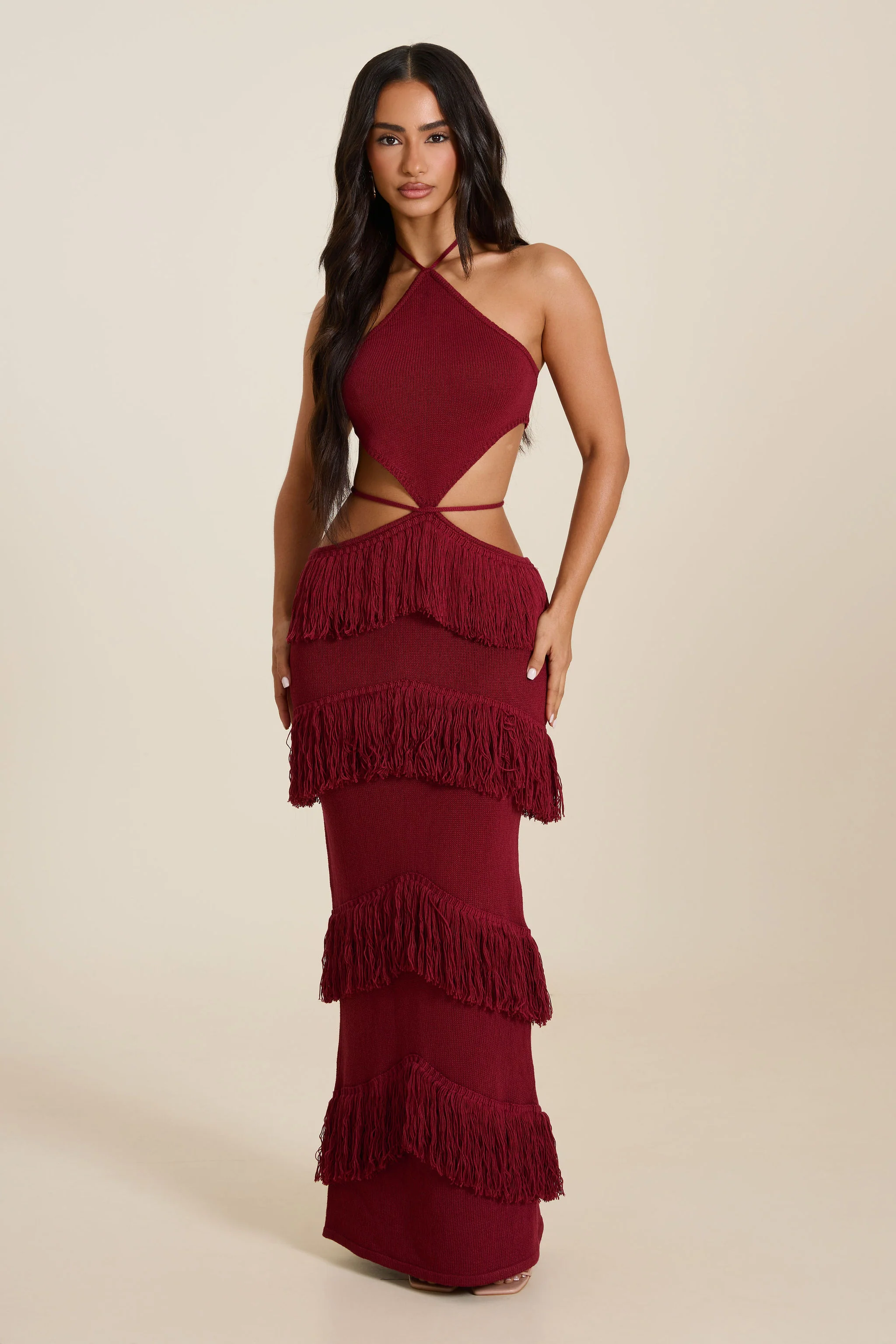 5071-the-yasmeen-halterneck-maxi-dress-in-wine-3.webp The Yasmeen Halterneck Maxi Dress in Wine