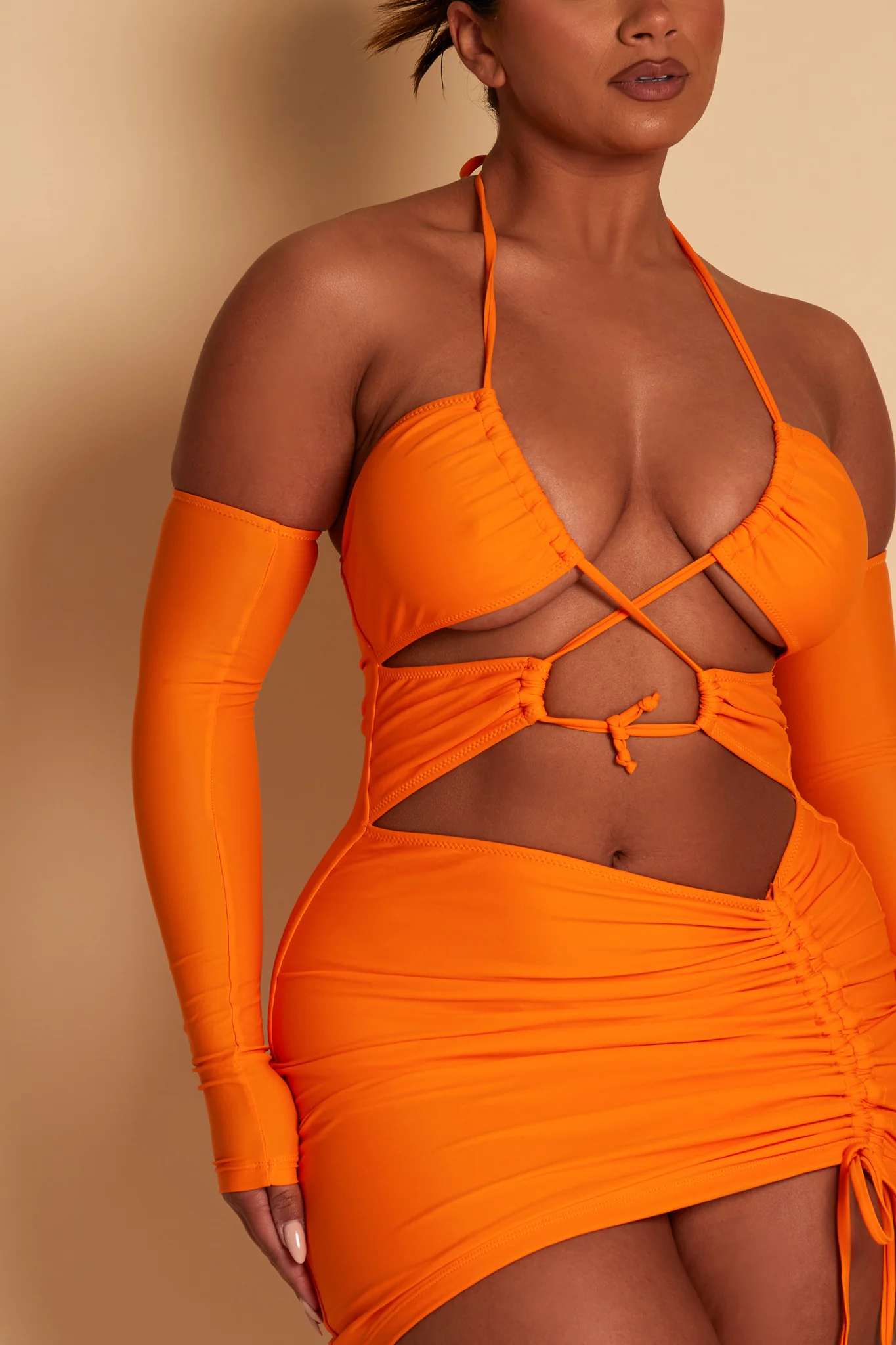 5548-orange-ruched-mini-4.webp Orange Ruched Mini