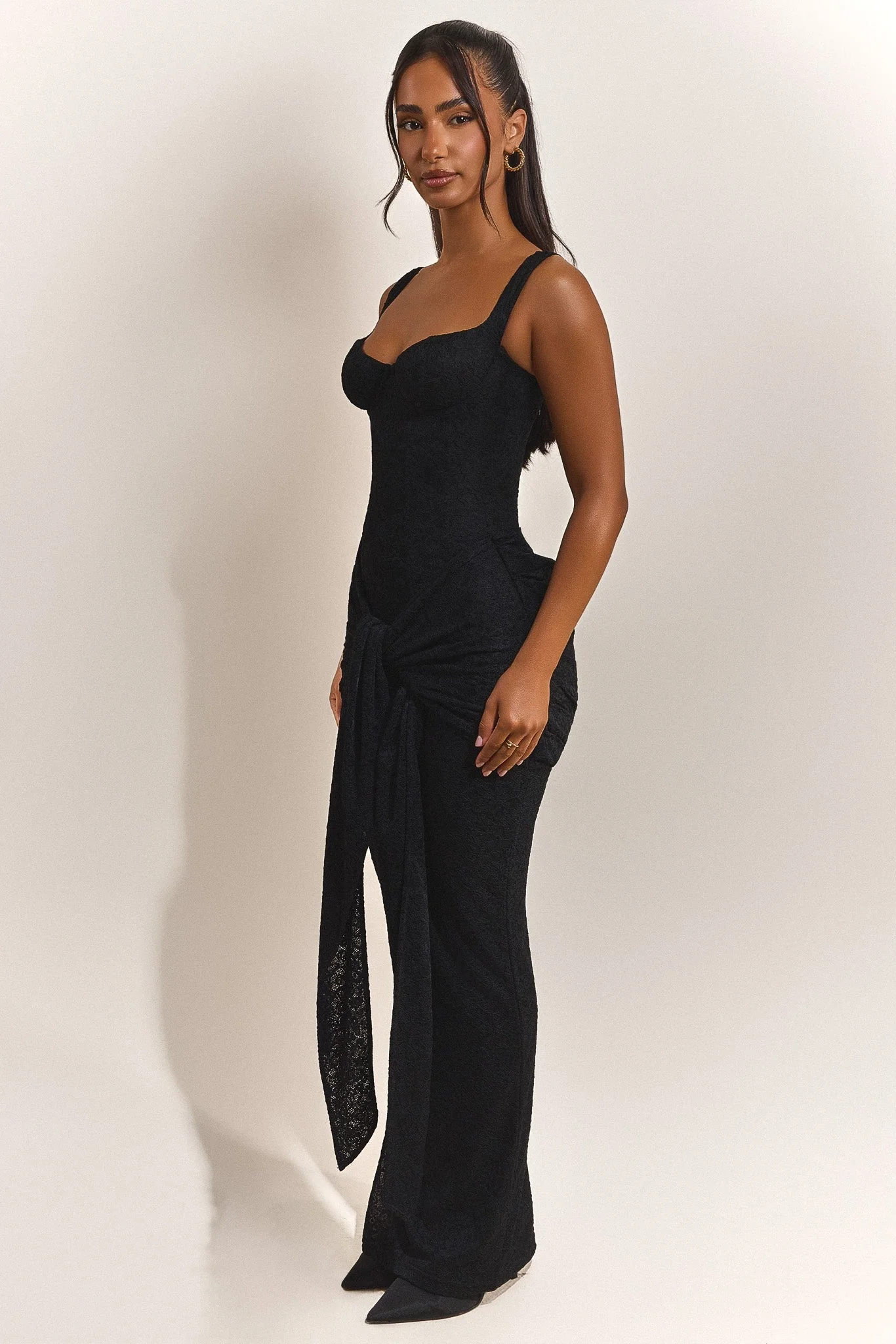 555-the-tie-front-maxi-dress-in-black-3.webp The Tie Front Maxi Dress in Black