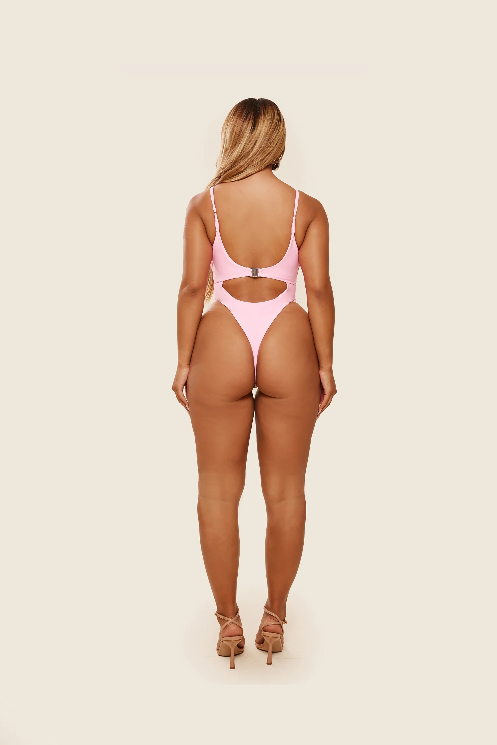 Tie Me Your Way Swim in Baby Pink