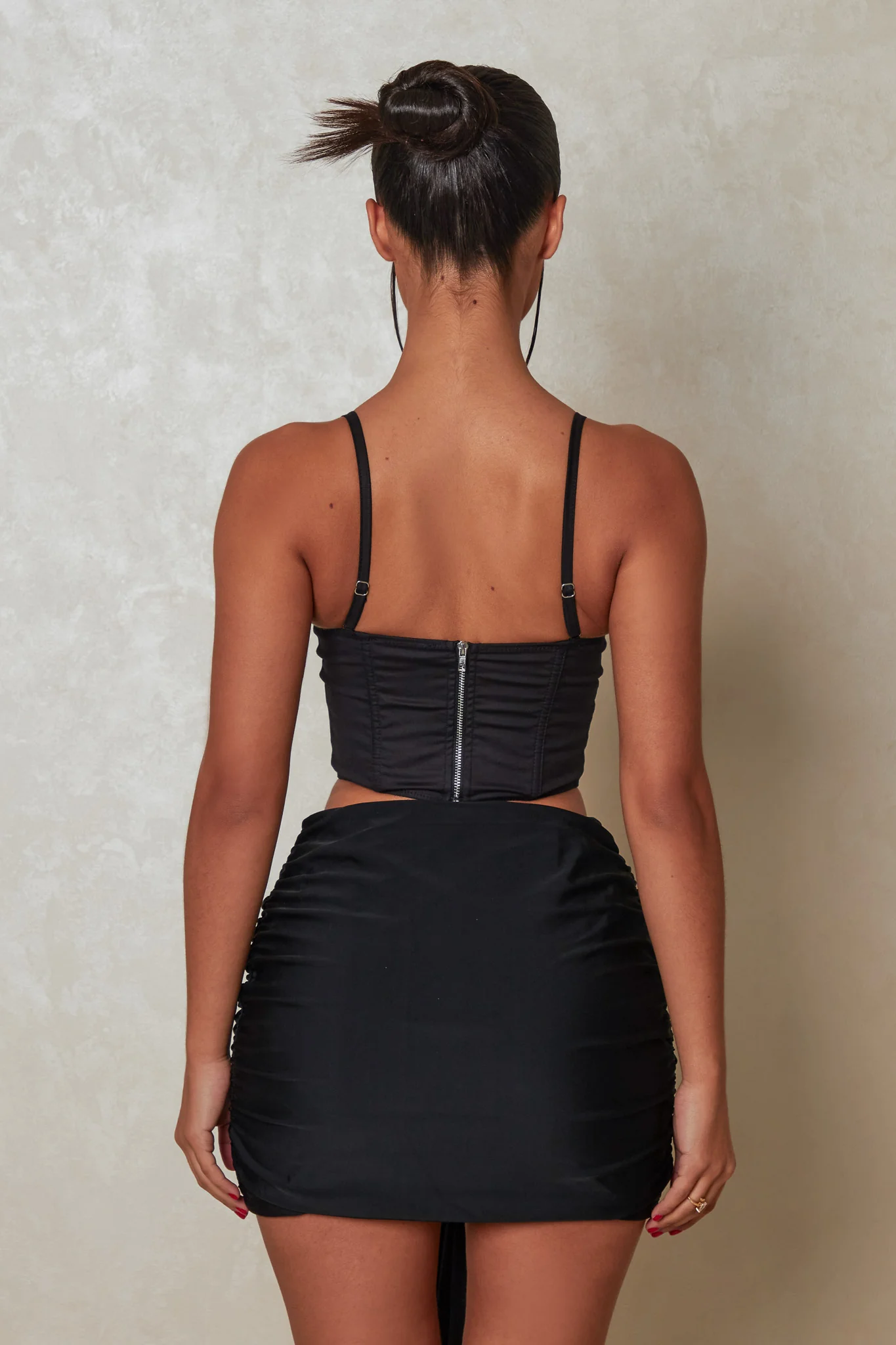 The Diamond Detail Corset in Black