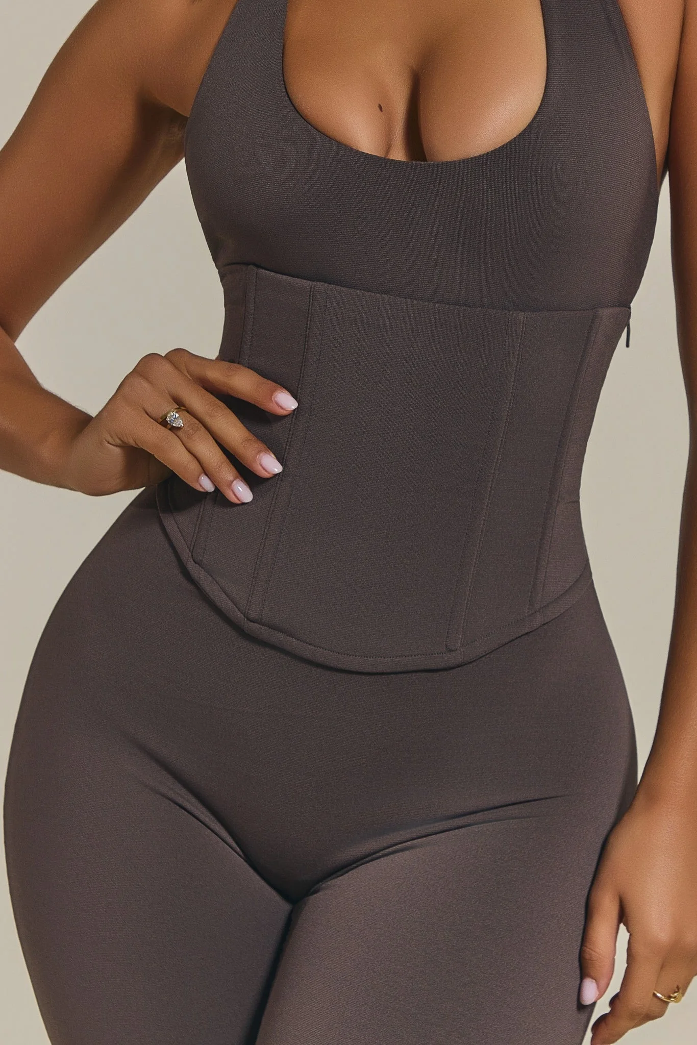 635-the-sandra-capri-corset-jumpsuit-in-brown-5.webp The Sandra Capri Corset Jumpsuit in Brown