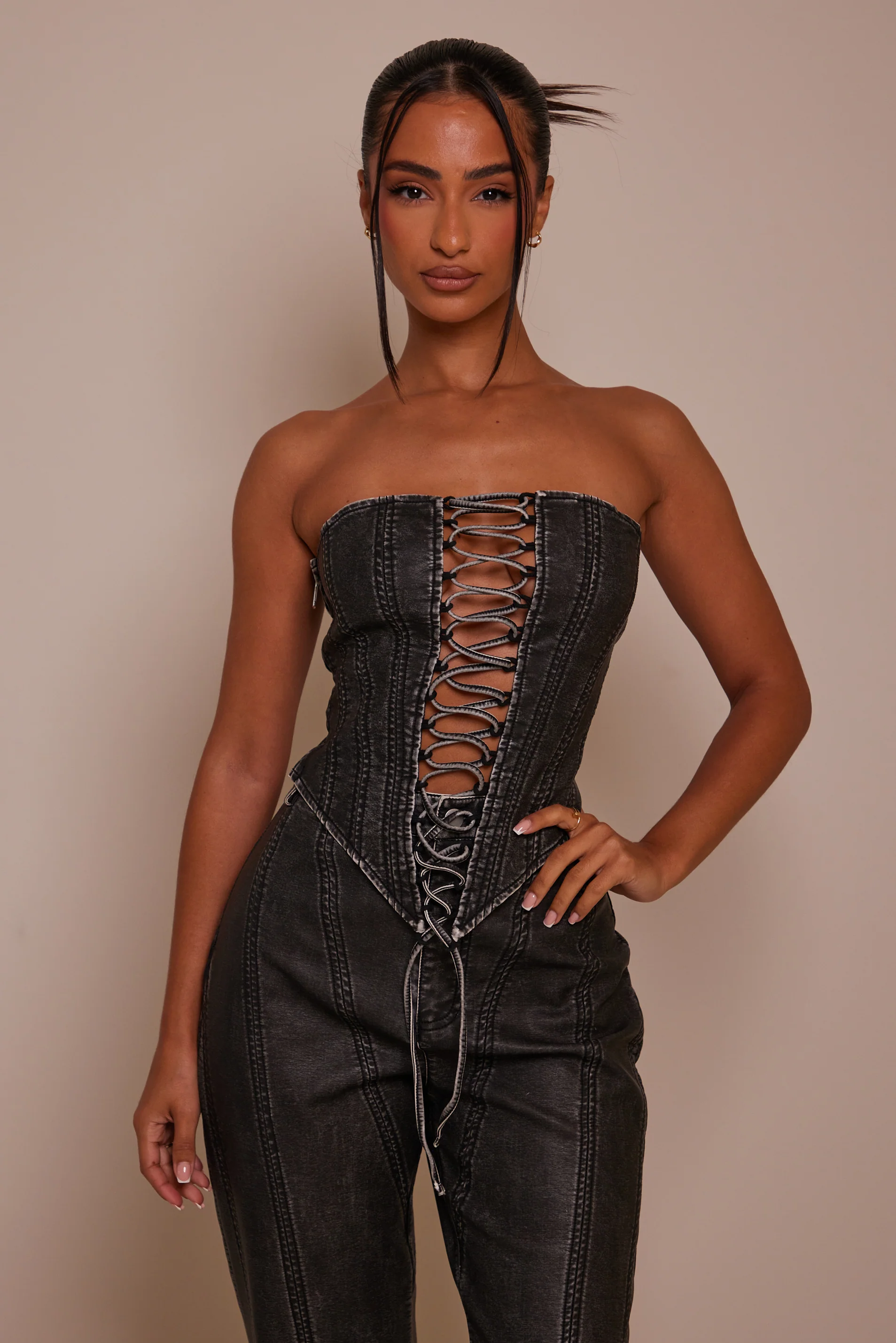 6371-the-lace-up-front-leather-corset-in-wash-black-3.webp The Lace Up Front Leather Corset in Wash Black