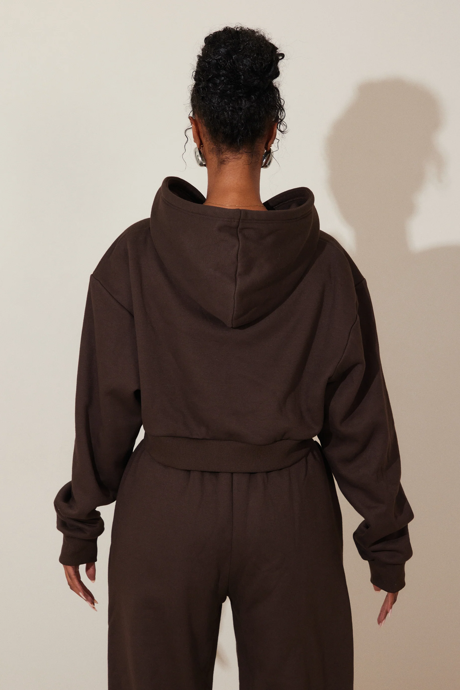 The Essentials Cropped Jacket in Brown