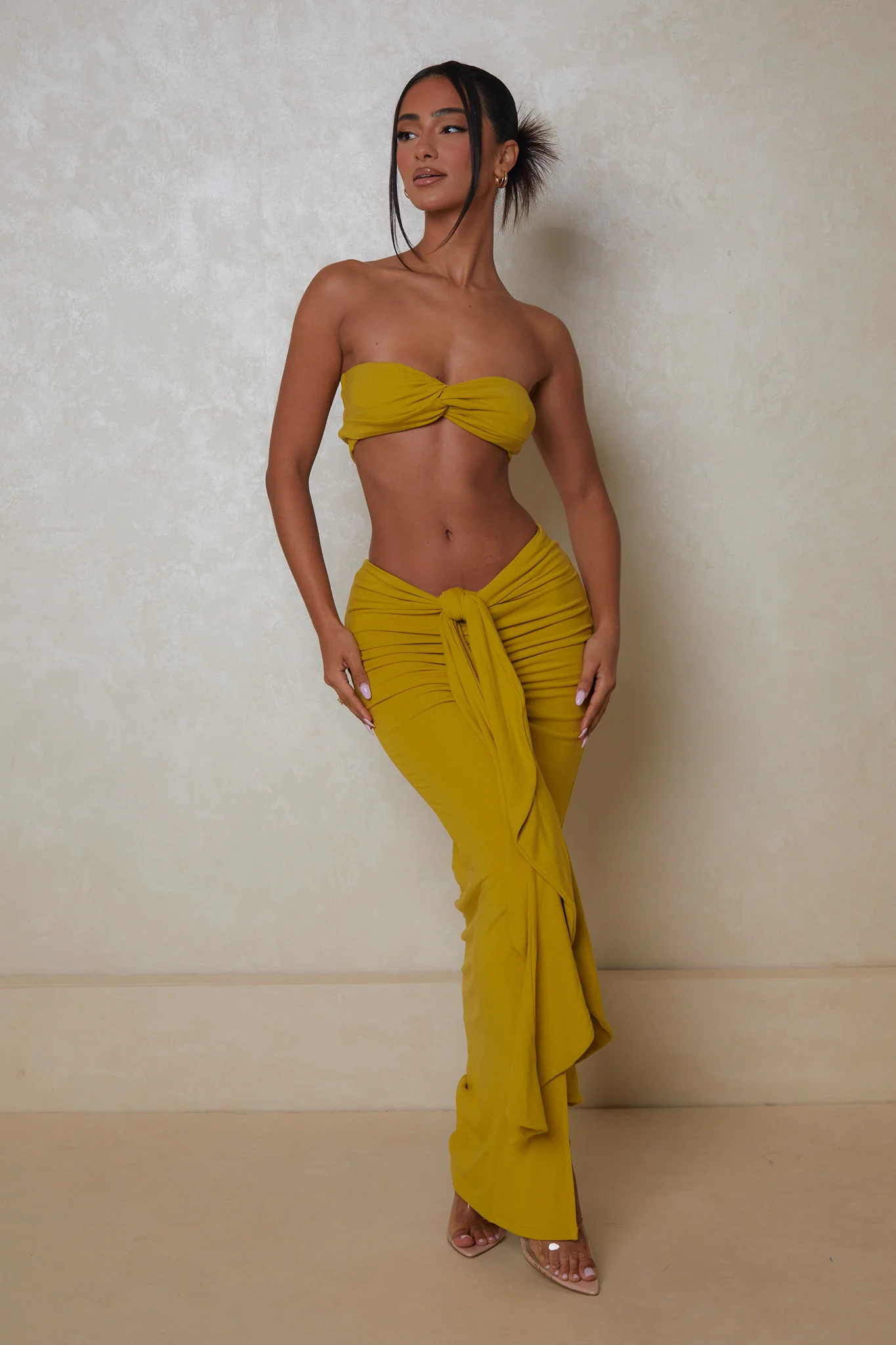 6818-the-knot-bandeau-maxi-set-in-olive-2.webp The Knot Bandeau Maxi Set in Olive