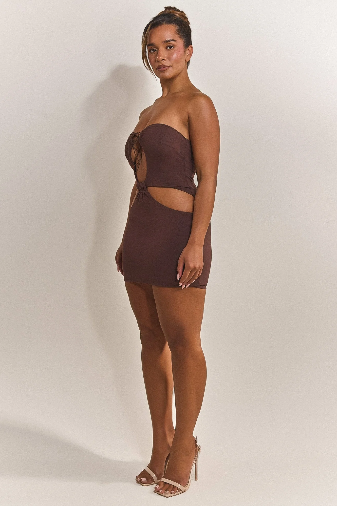 The Bandeau Cut Out Mini in Brown