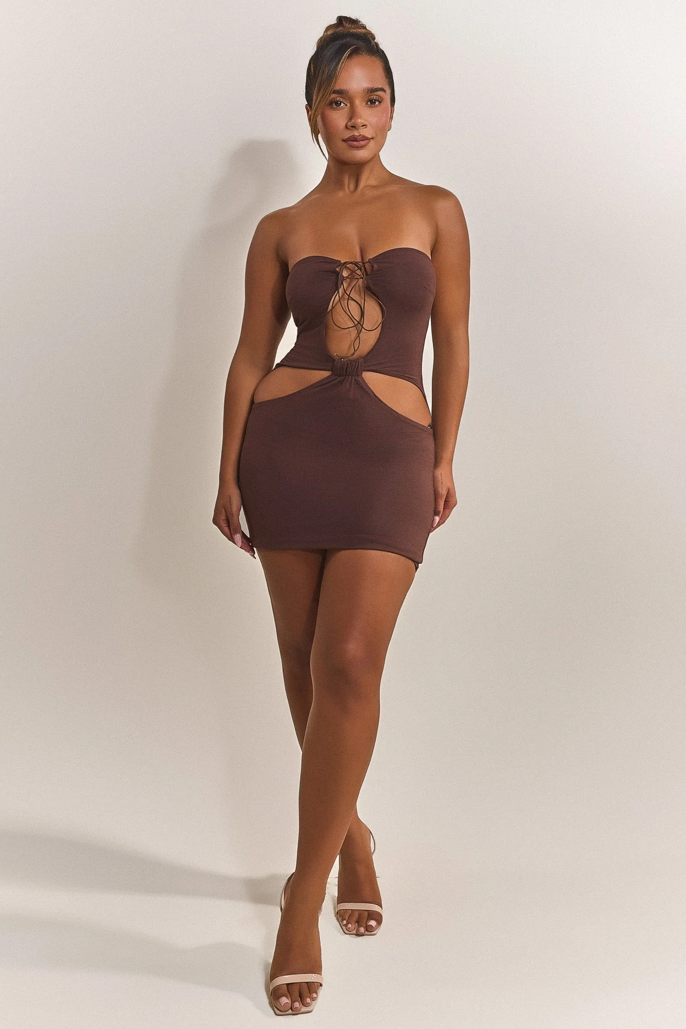 The Bandeau Cut Out Mini in Brown