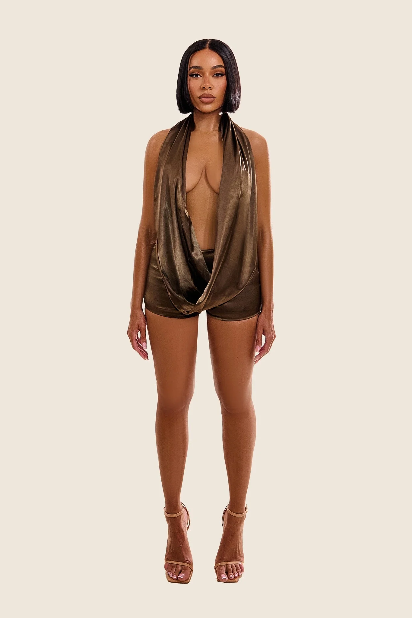 Leia Shorts Set in Satin