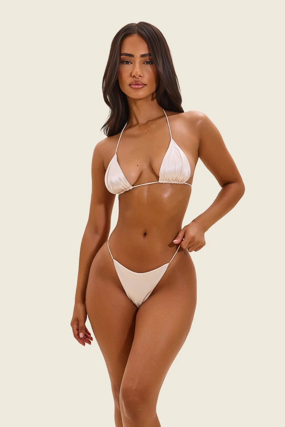The Teeny Bikini in Satin