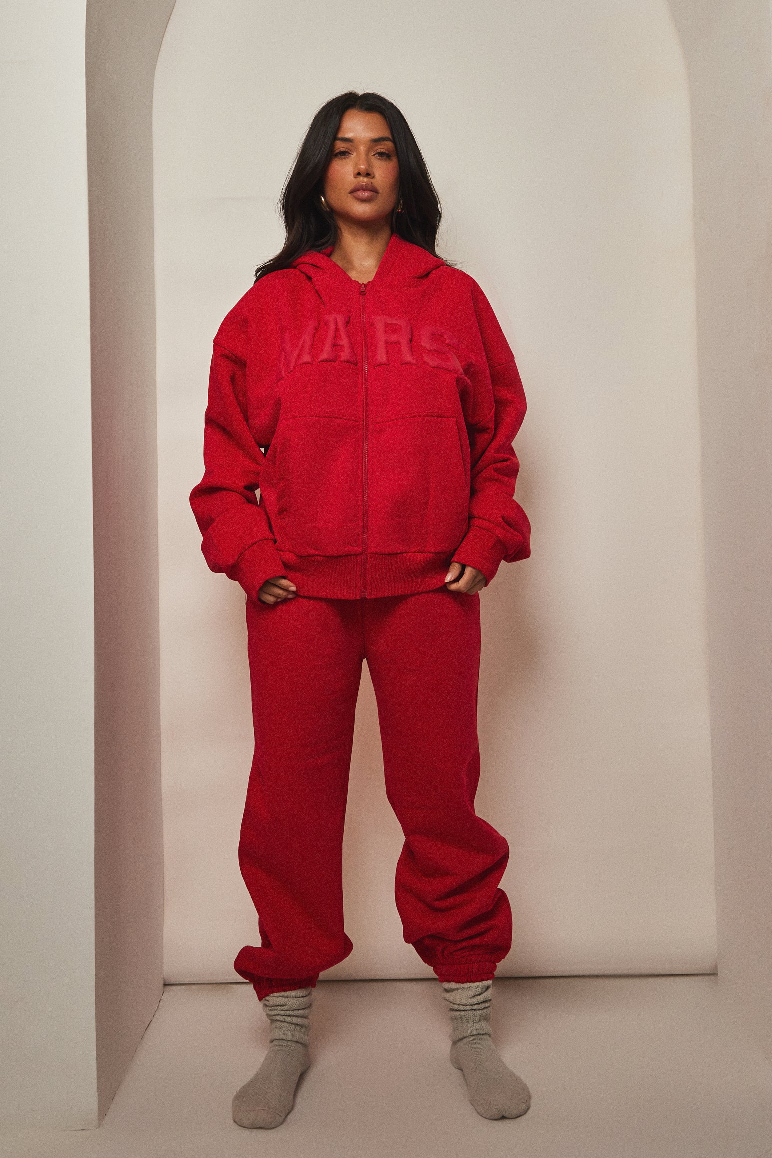 8047-the-graphic-varsity-cuffed-joggers-in-red-4.jpg The Graphic Varsity Cuffed Joggers in Red