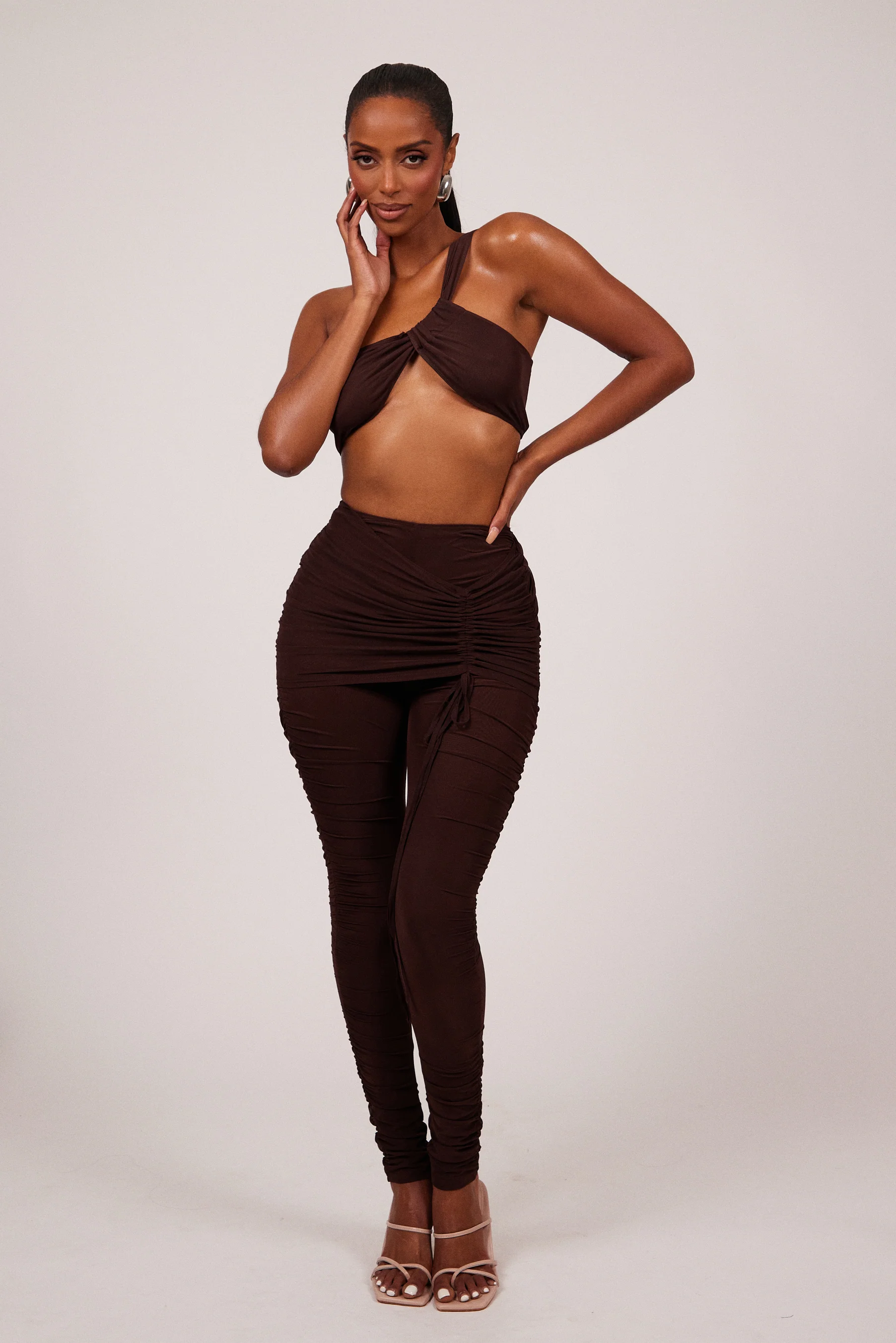 The Overskirt Set in Brown