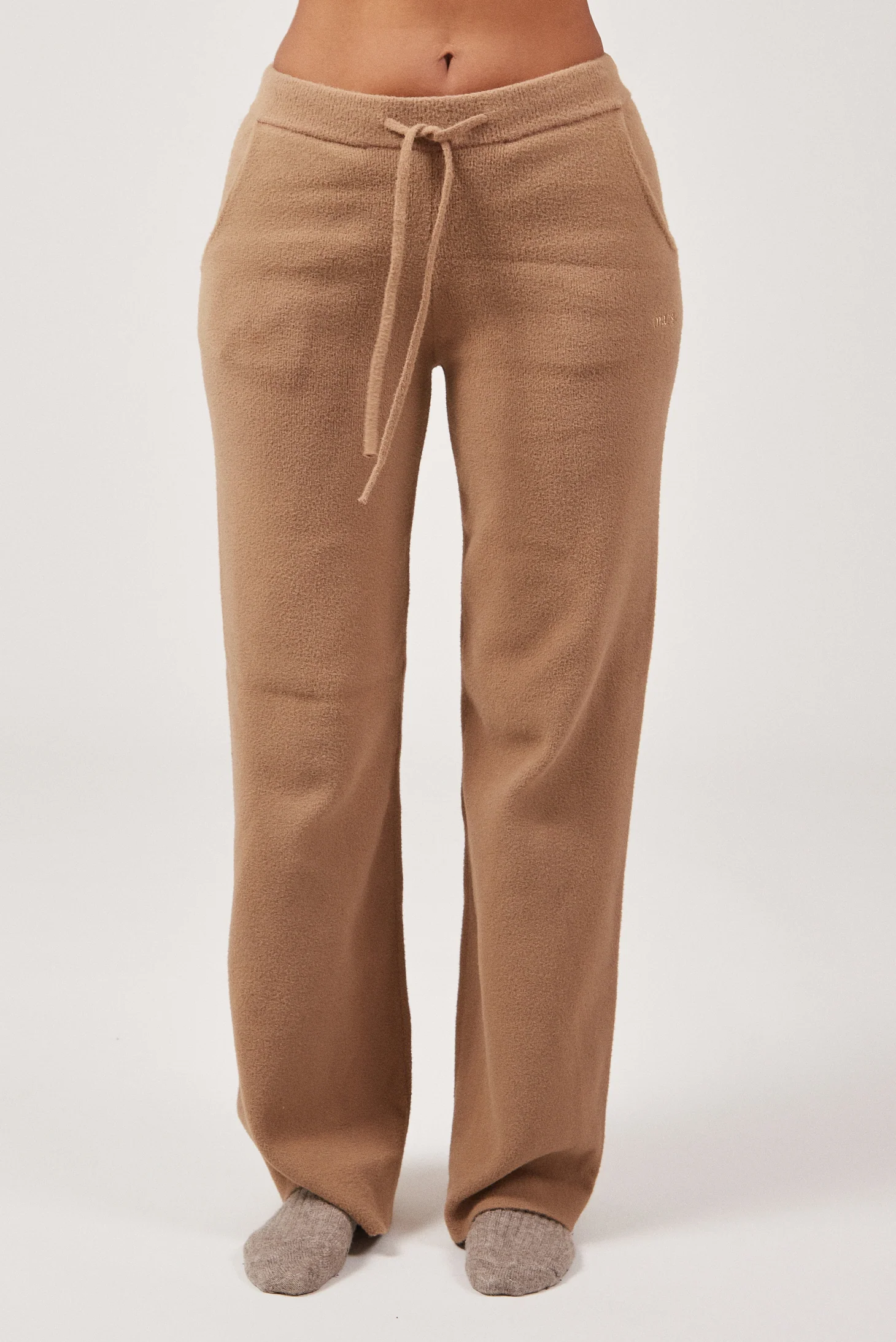 The Mars Soft Knit Straight Leg Joggers in Mocha
