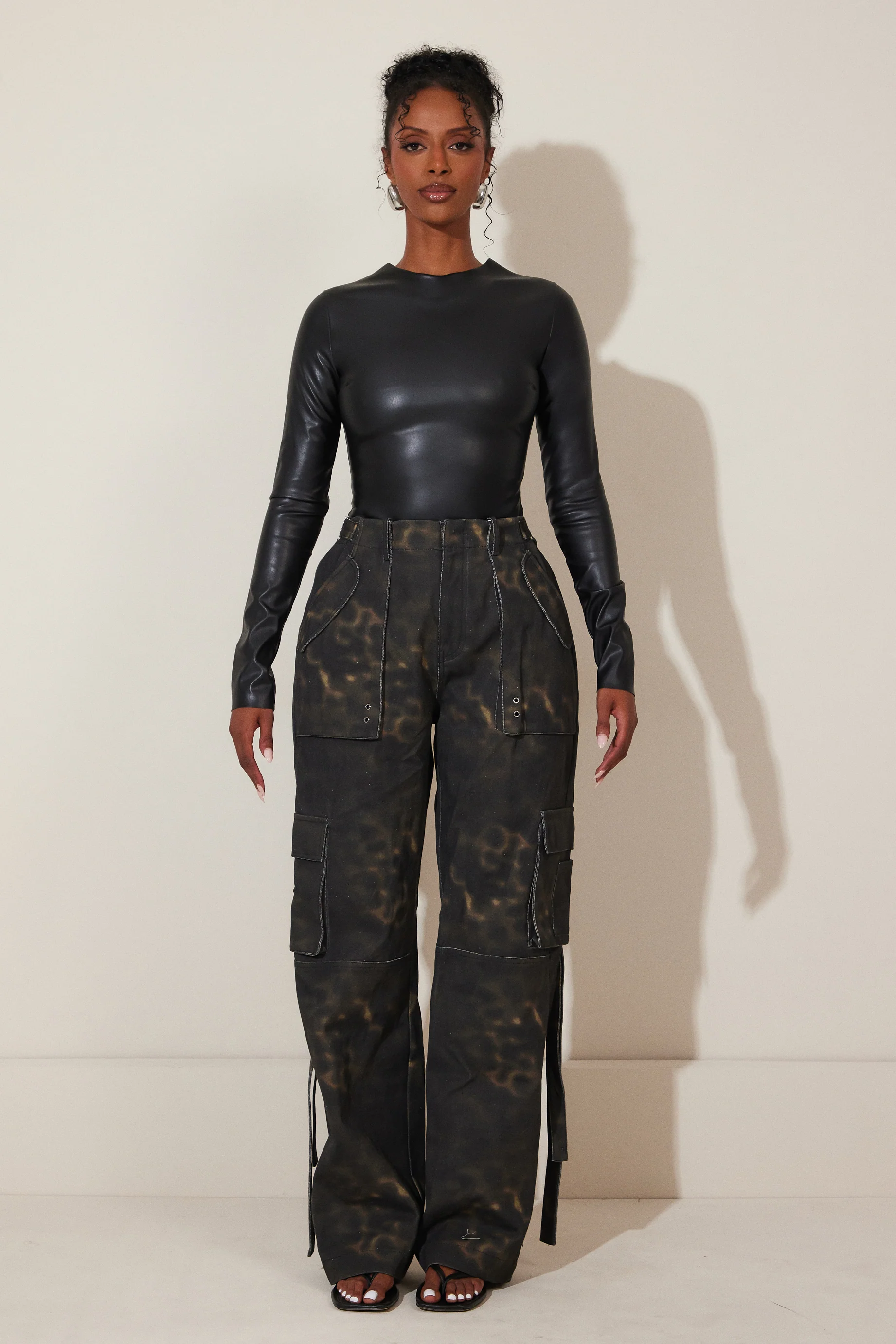 The Rumer Long Sleeved Bodysuit in Black